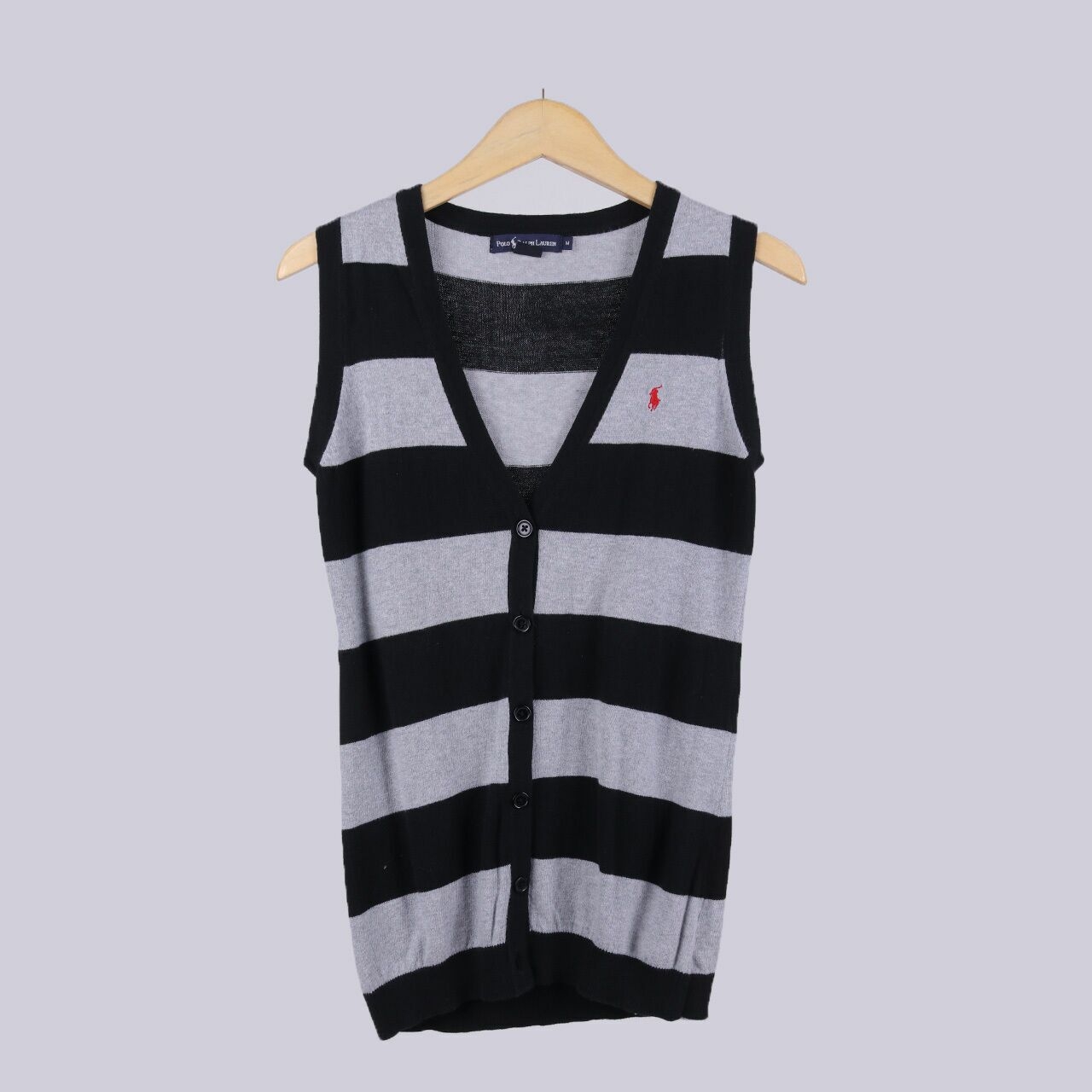 Polo Ralph Lauren Black & Grey Stripes Vest