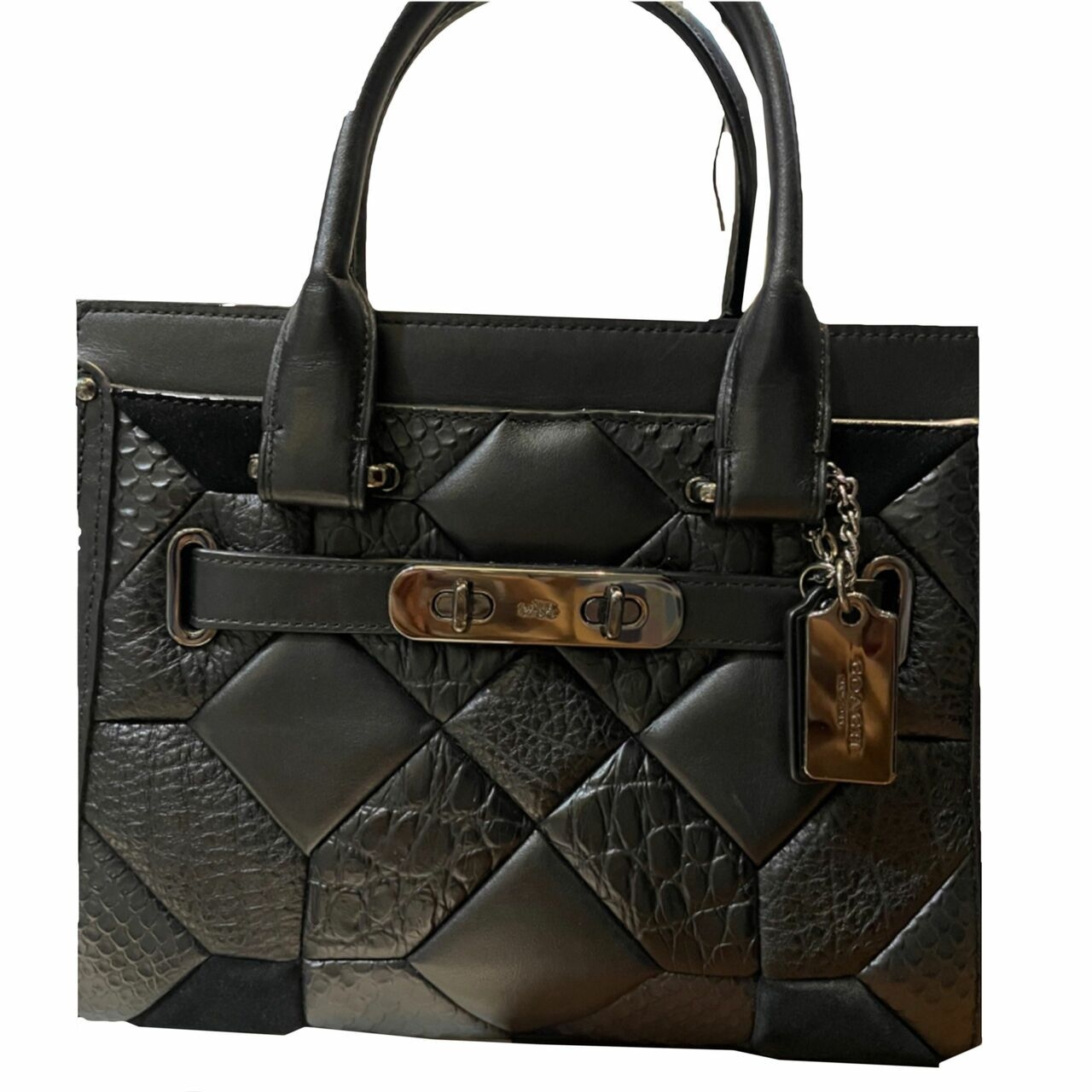 Coach Black Geometric Shoulder Bag