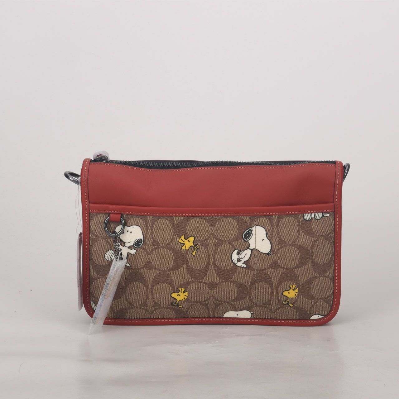 Coach X Peanuts CE709 Heritage Convertible Crossbody Signature Snoopy Woodstock Khaki Multi