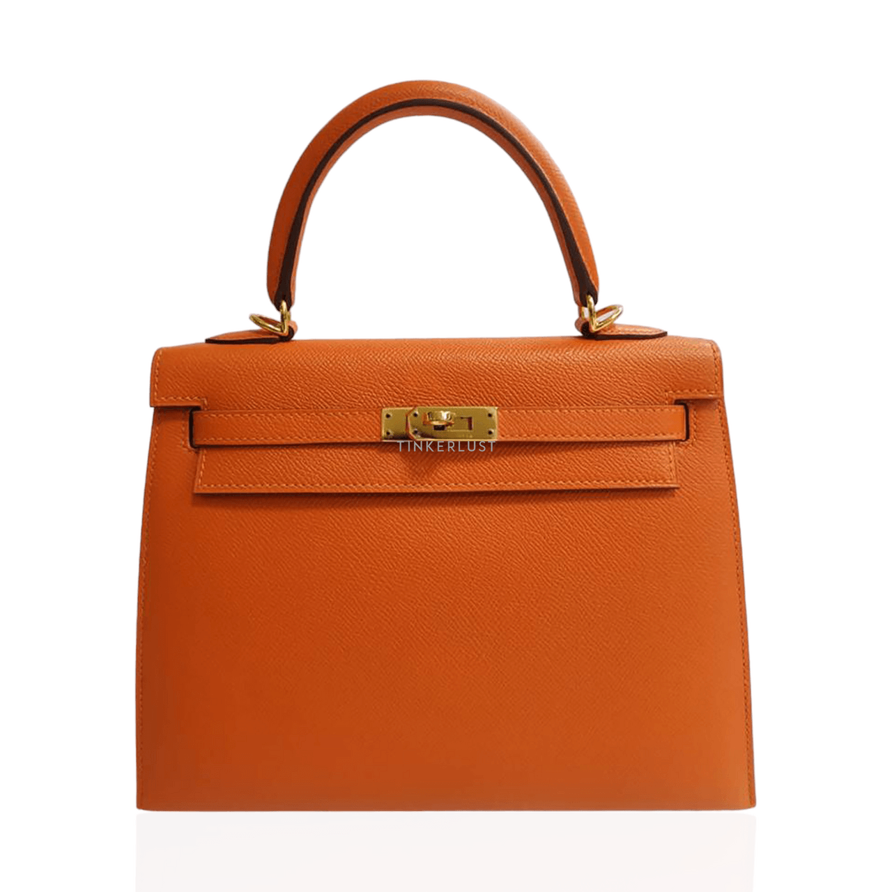 Hermes Kelly 25 Feu Epsel GHW #X Satchel