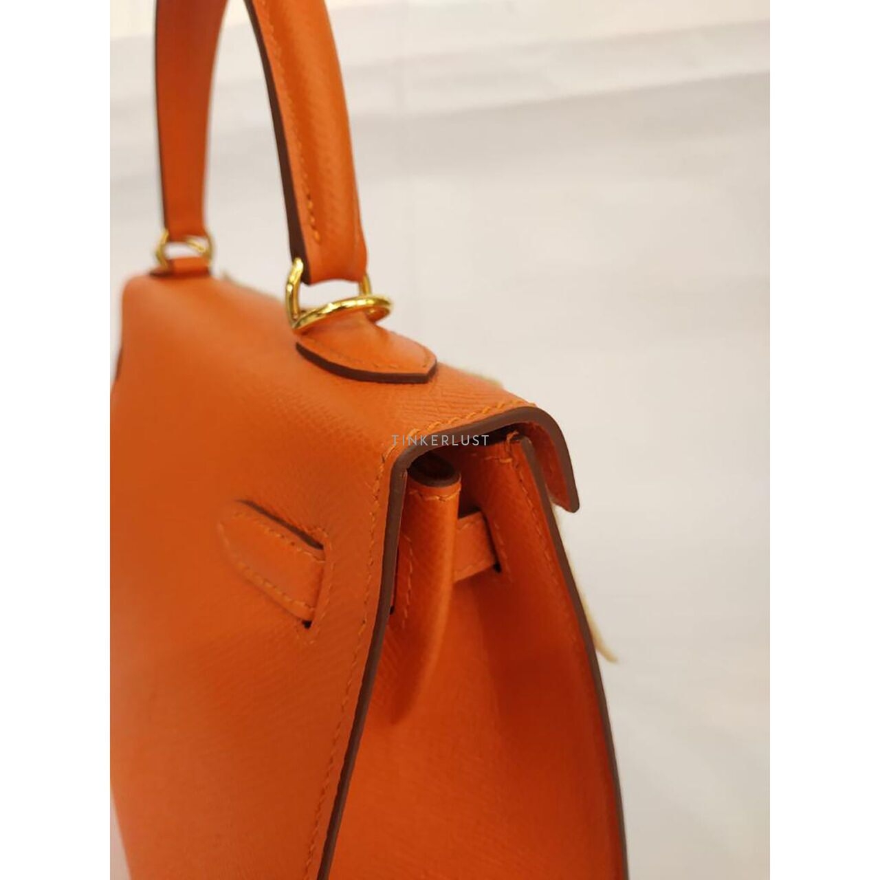 Hermes Kelly 25 Feu Epsel GHW #X Satchel