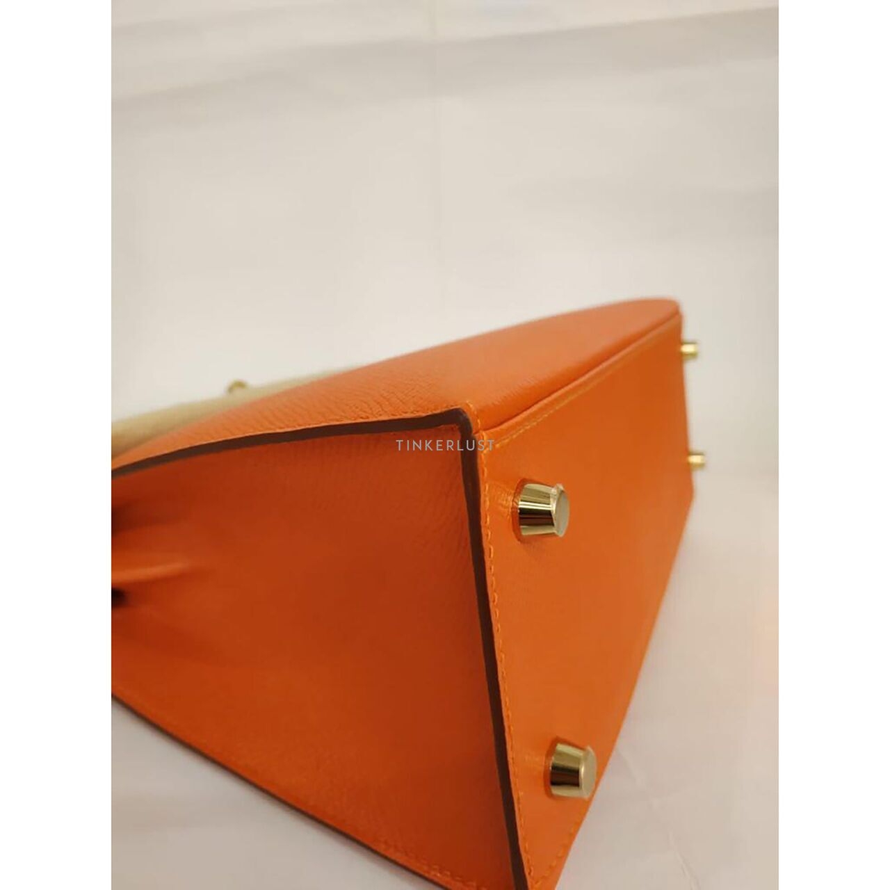 Hermes Kelly 25 Feu Epsel GHW #X Satchel