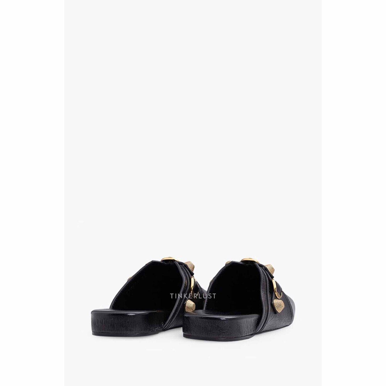 Balenciaga Women Cosy Cagole Slides in Black GHW