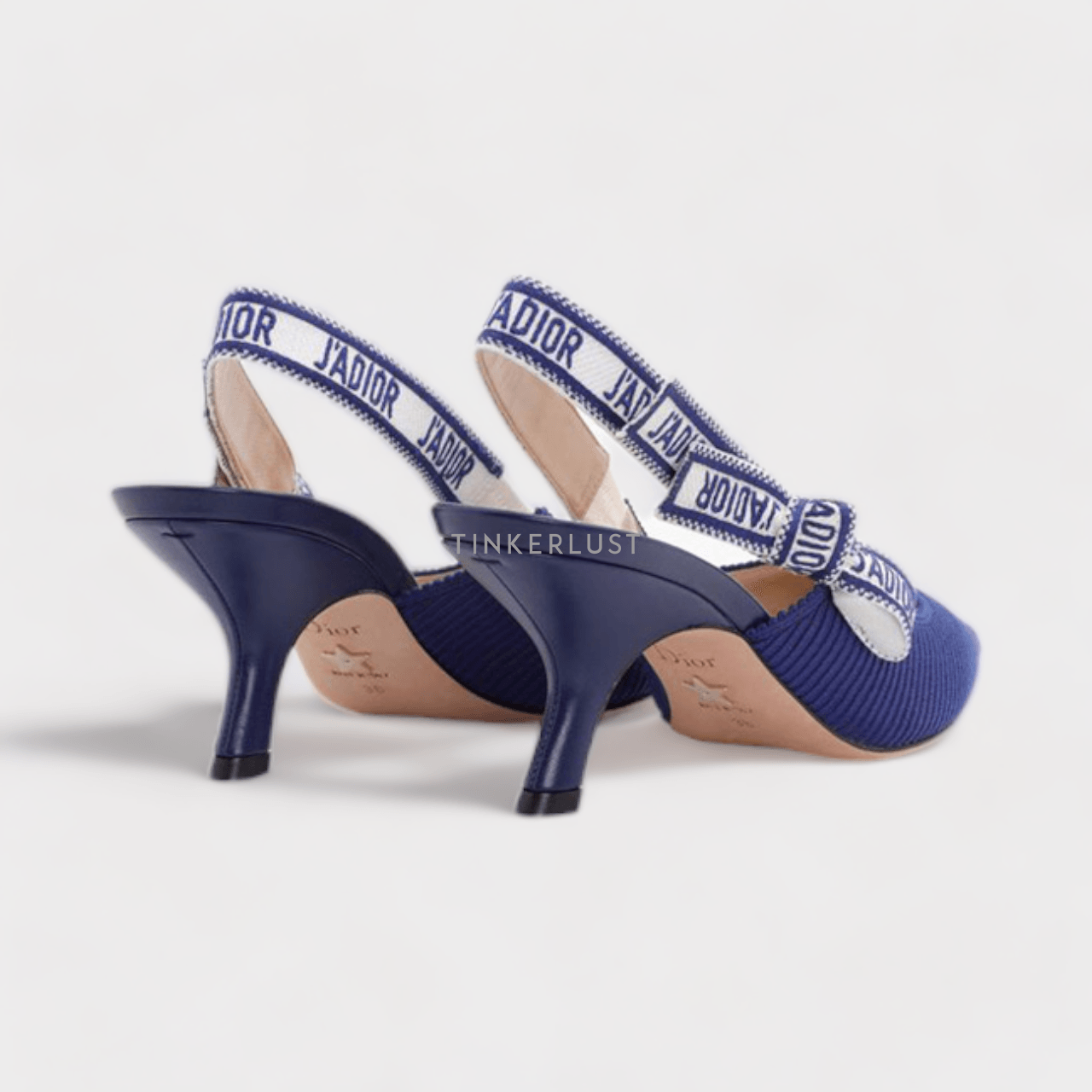 Christian Dior J'Adior Slingback Pumps 65mm in Royal Blue Technical Fabric Heels	