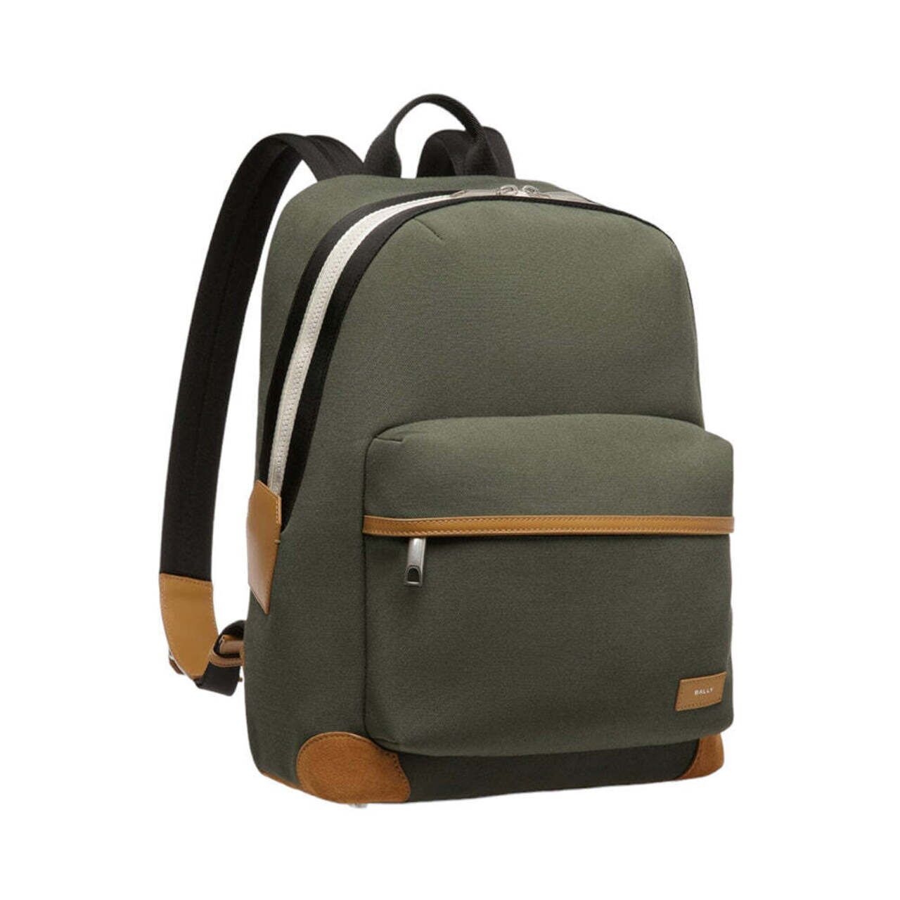 Bally Bord Treckey Canvas Backpack Khaki Green