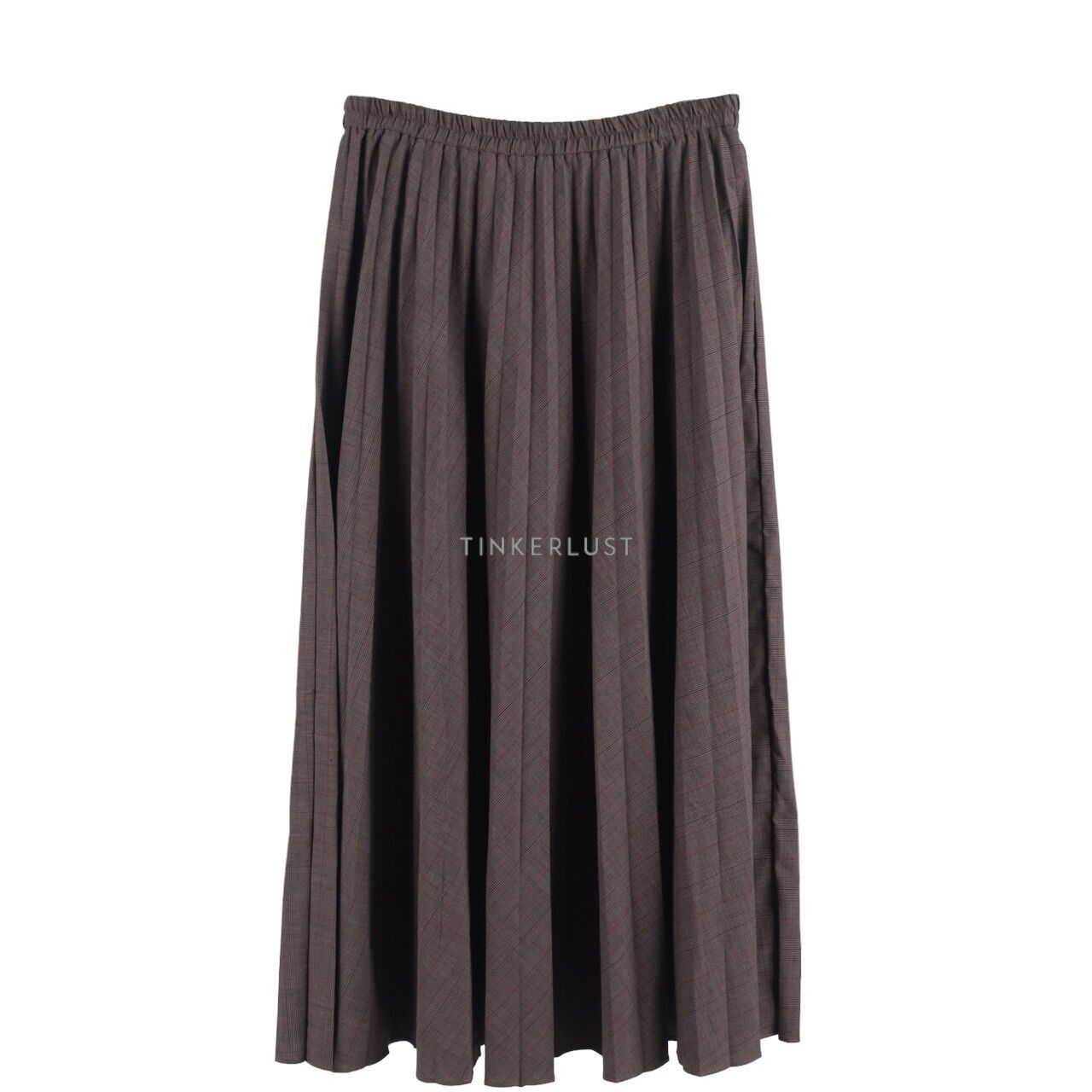 UNIQLO Brown Plaid Maxi Skirt