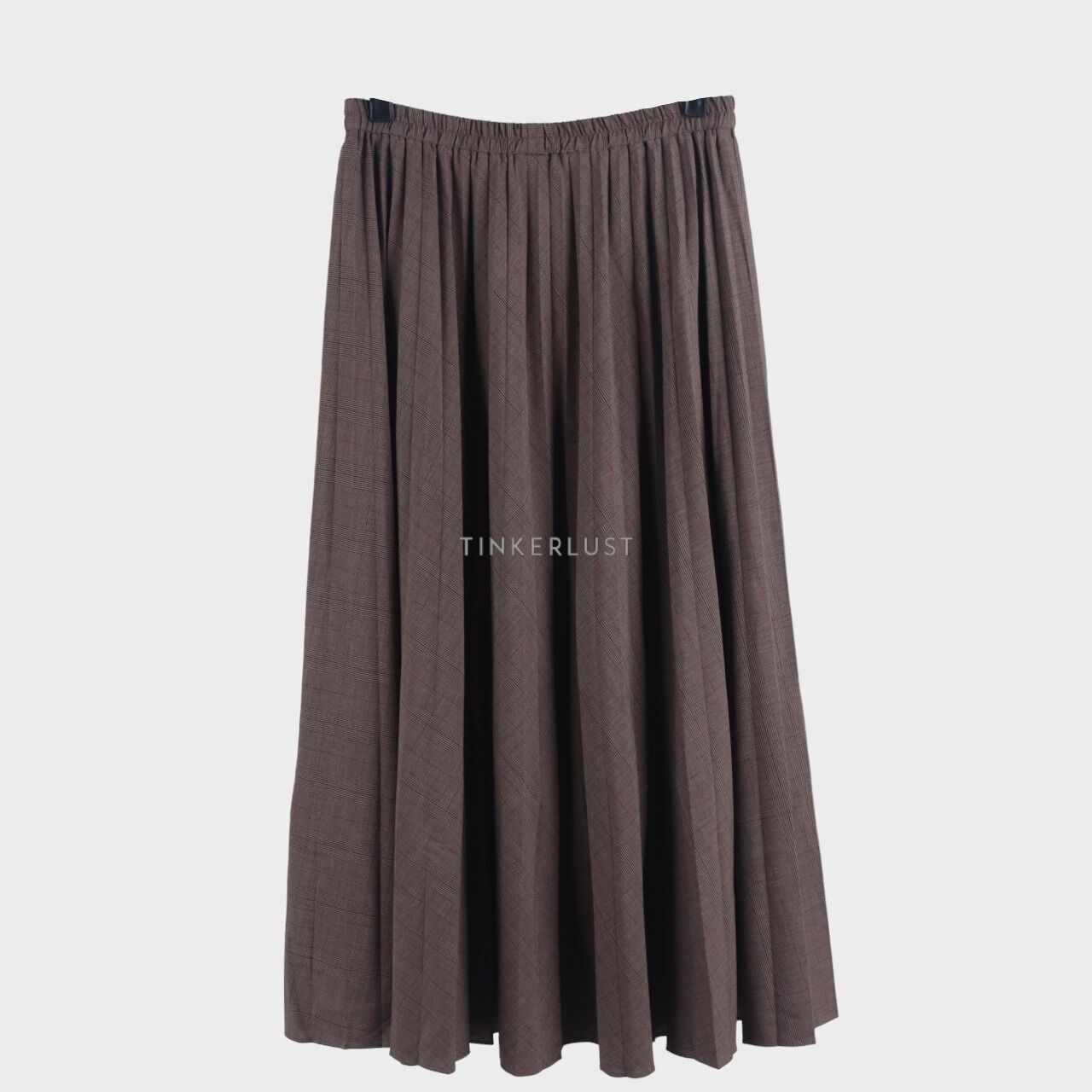 UNIQLO Brown Plaid Maxi Skirt