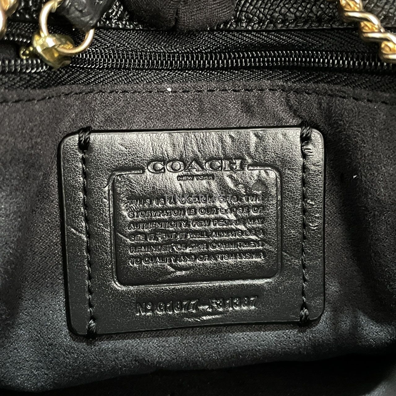 Coach F31387 Bowery Crossgrain Black Sling Bag