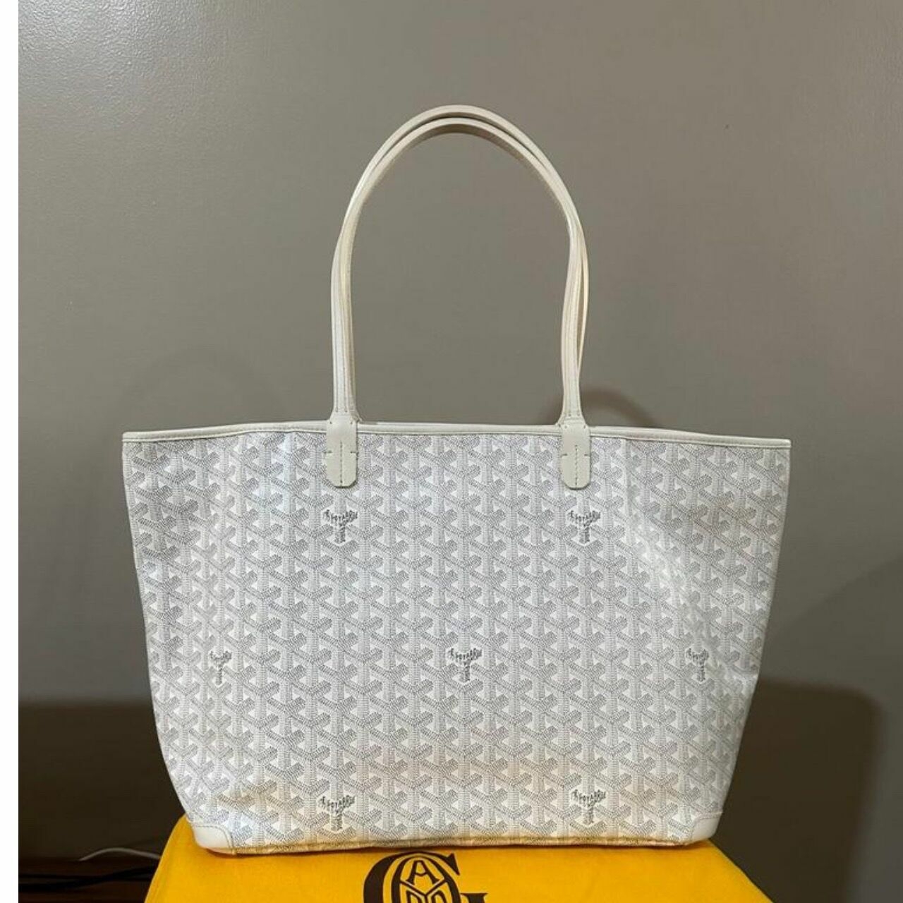 Goyard White Artois MM Tote Bag 2022