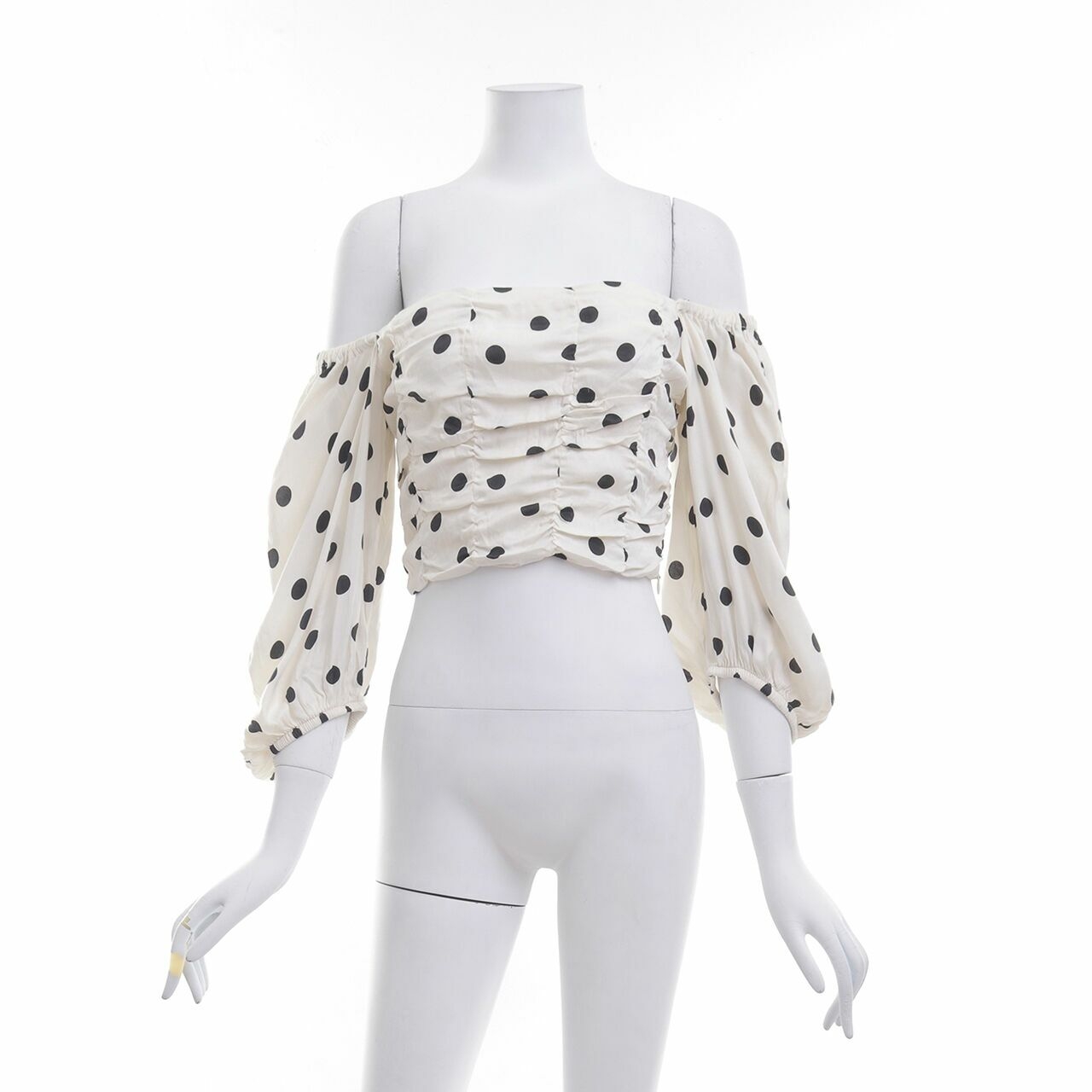 Zara Broken White Polkadots Blouse