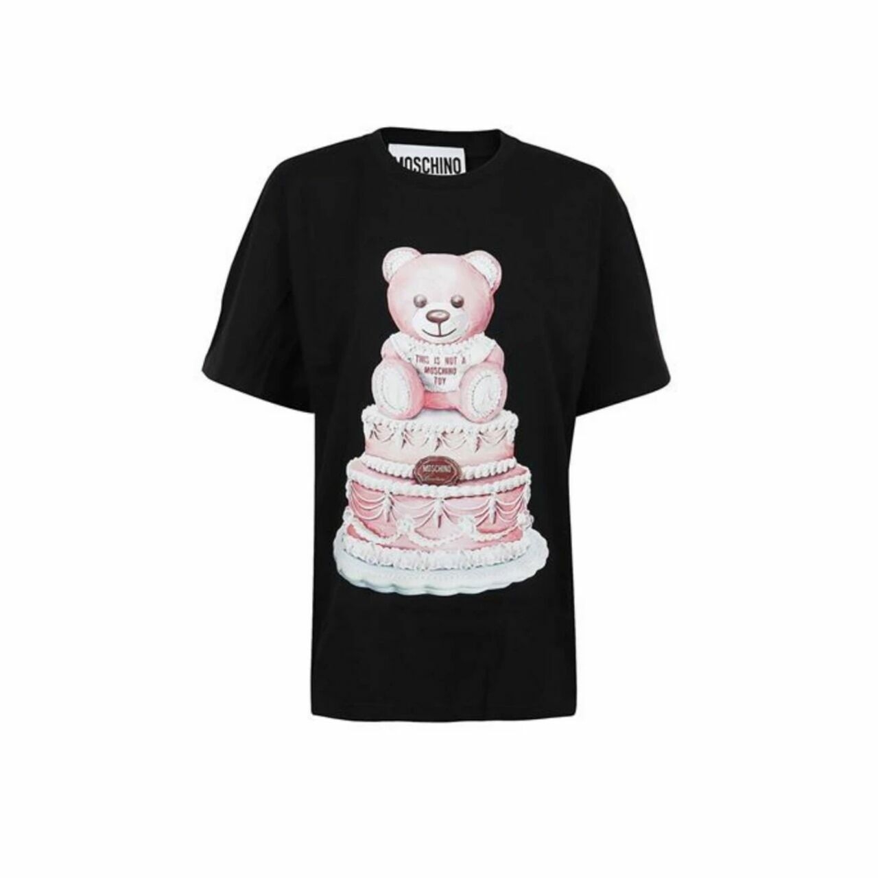 Moschino Black Cake Teddy Bear print T-Shirt