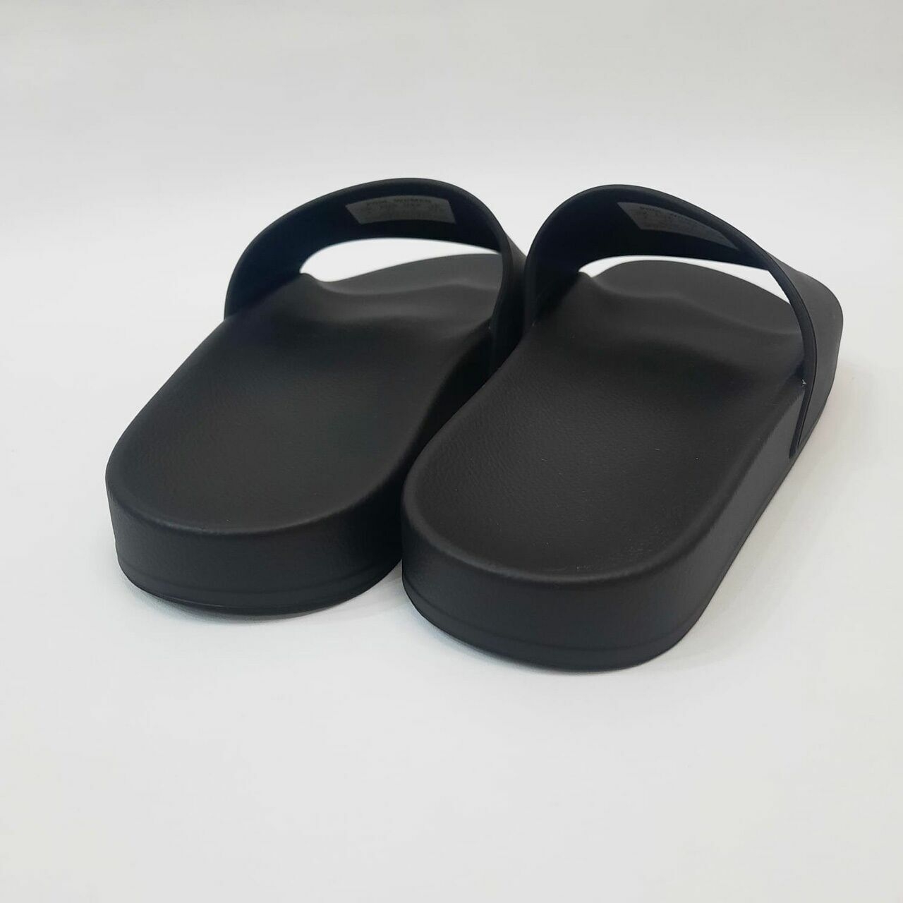 Balenciaga Pool Slide Rubber Logo Black Sandal Cities Paris Logo 