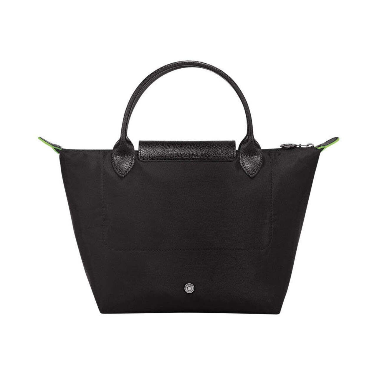 Longchamp Le Pliage Green Small Top Handle Bag Black