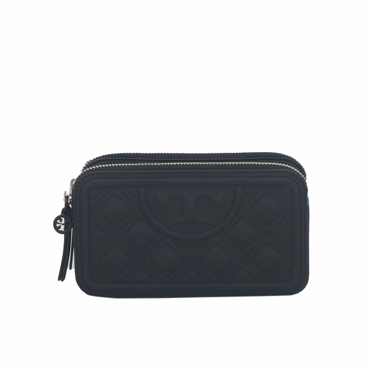 Tory Burch Fleming Matte Double Zip Mini Bag Black Sling Bag