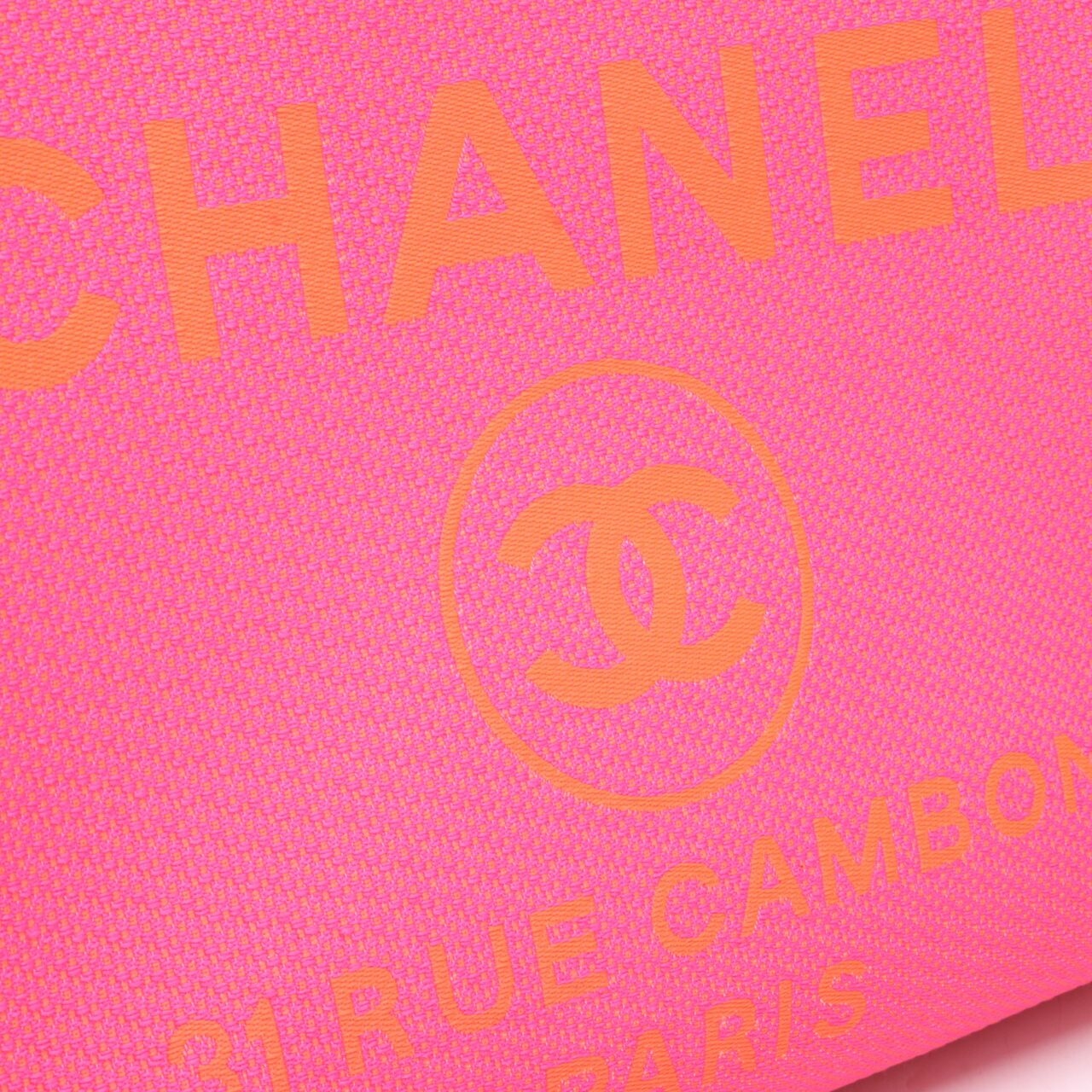 Chanel Deauville Neon Pink SHW #31Tote Bag