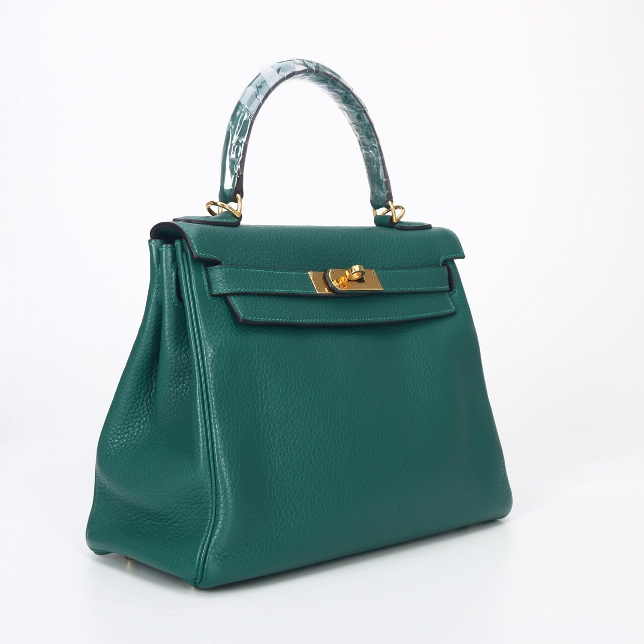 Hermes Kelly 28 Malachite Togo GHW 2013 #Q Satchel