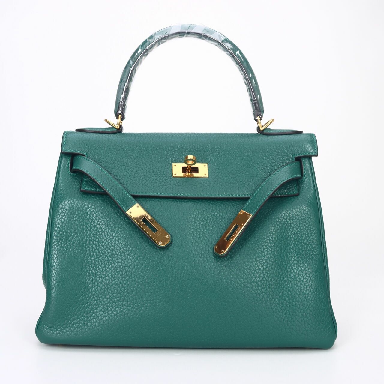 Hermes Kelly 28 Malachite Togo GHW 2013 #Q Satchel