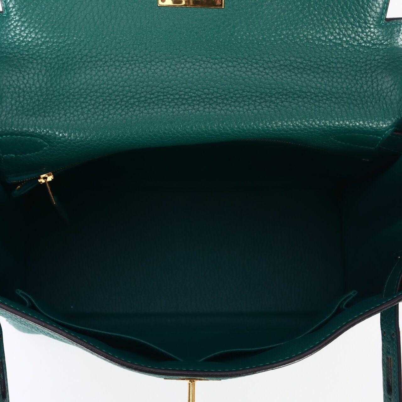 Hermes Kelly 28 Malachite Togo GHW 2013 #Q Satchel