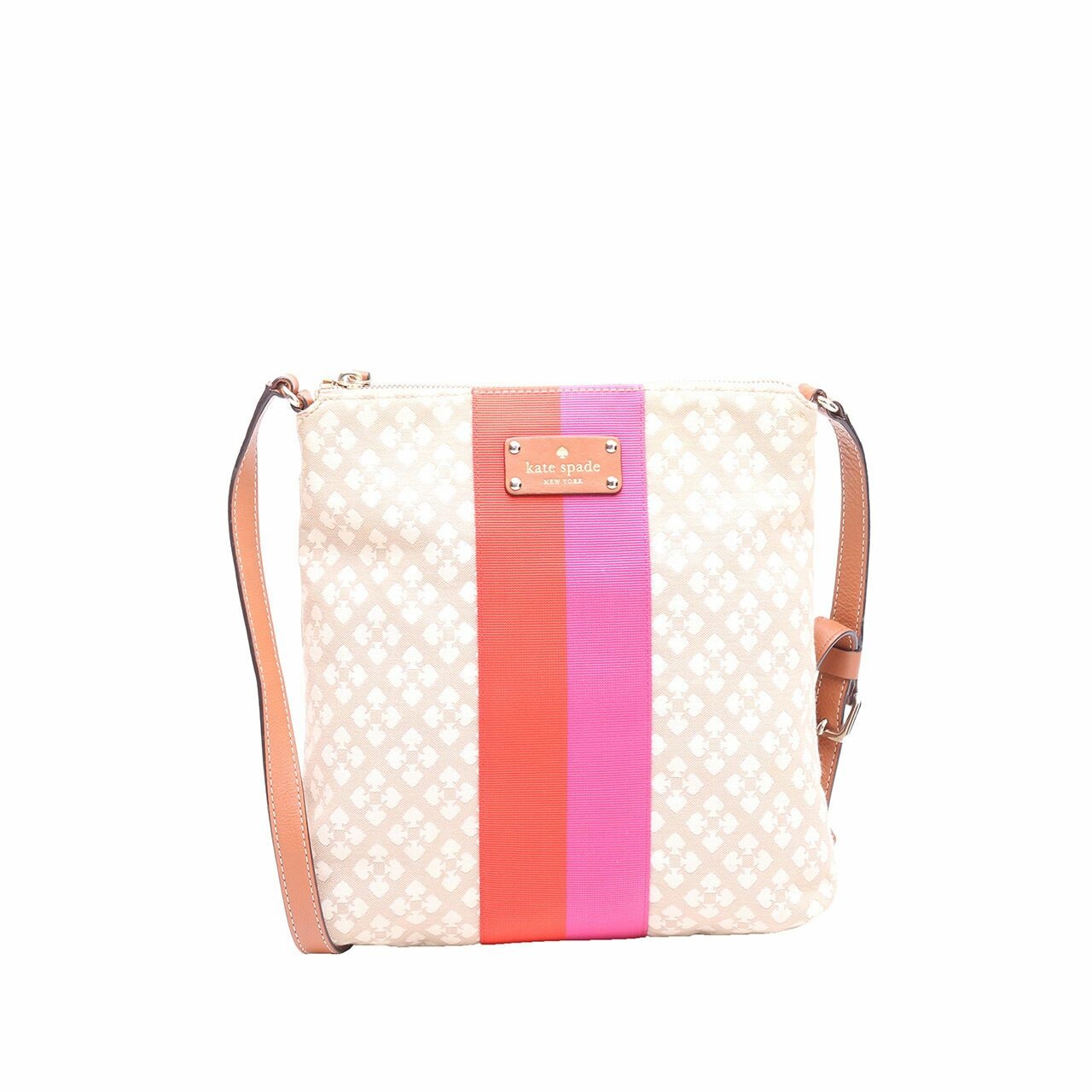 Kate Spade New York Classic Victoria Cream/Pink Cross Body Bag