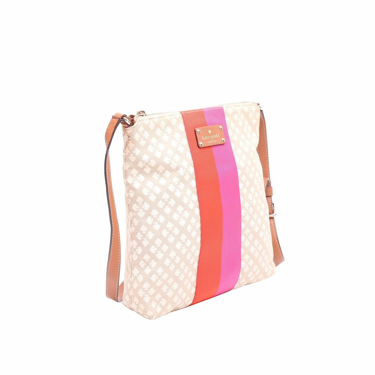 Kate Spade New York Classic Victoria Cream/Pink Cross Body Bag