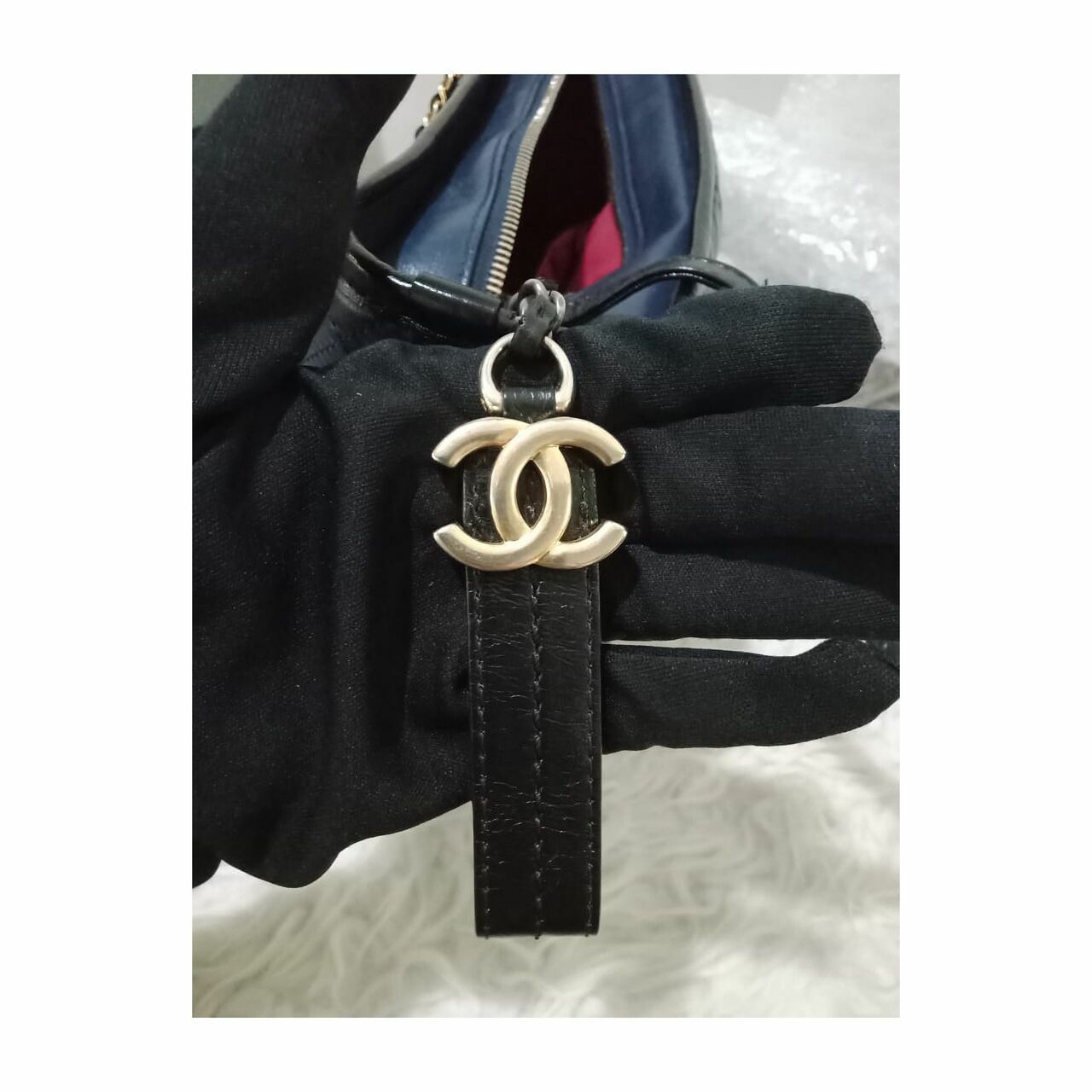 Chanel Gabrielle Medium Navy Black #25 Shoulder Bag