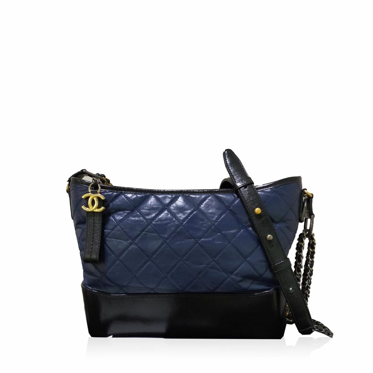 Chanel Gabrielle Medium Navy Black #25 Shoulder Bag