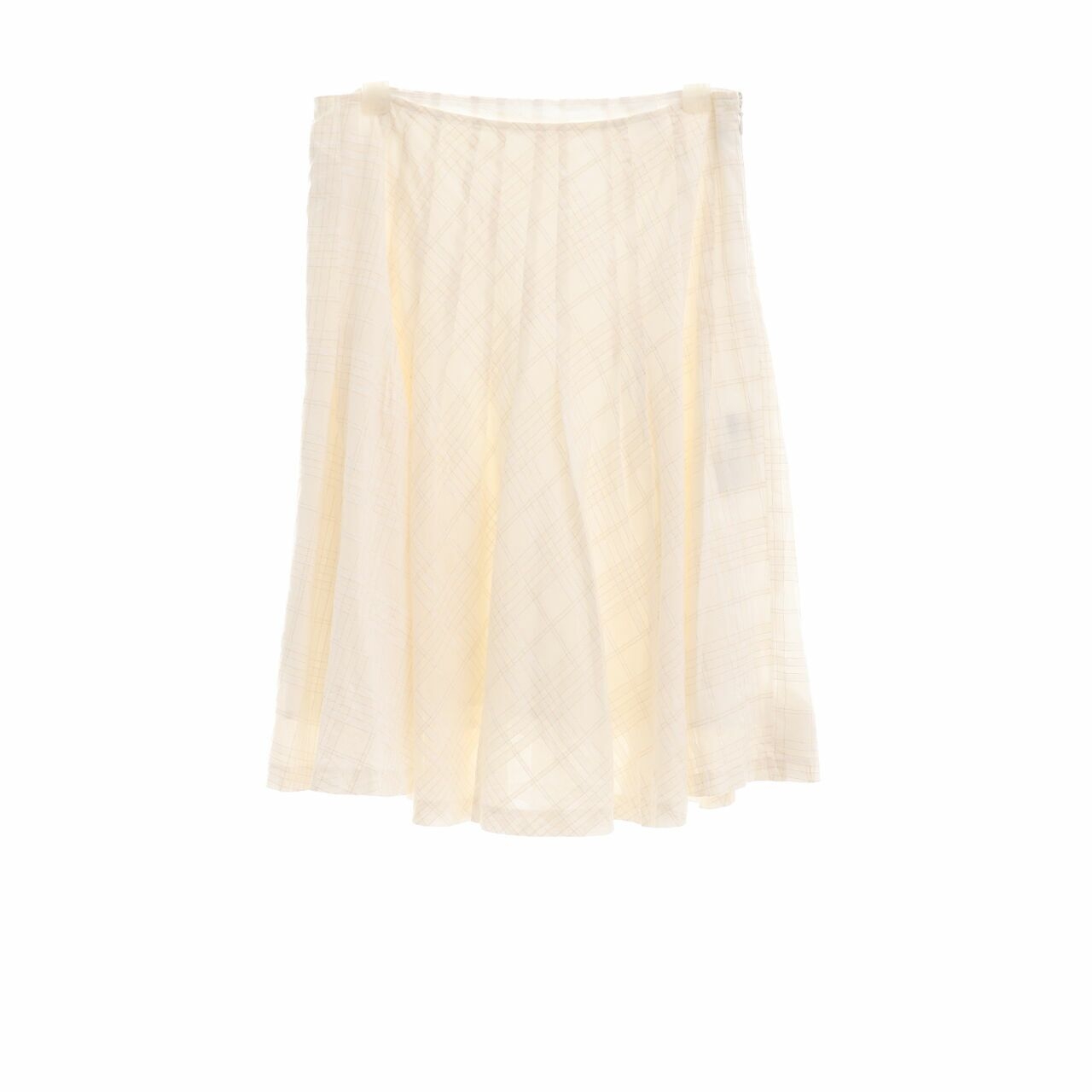 Burberry Off White Mini Skirt