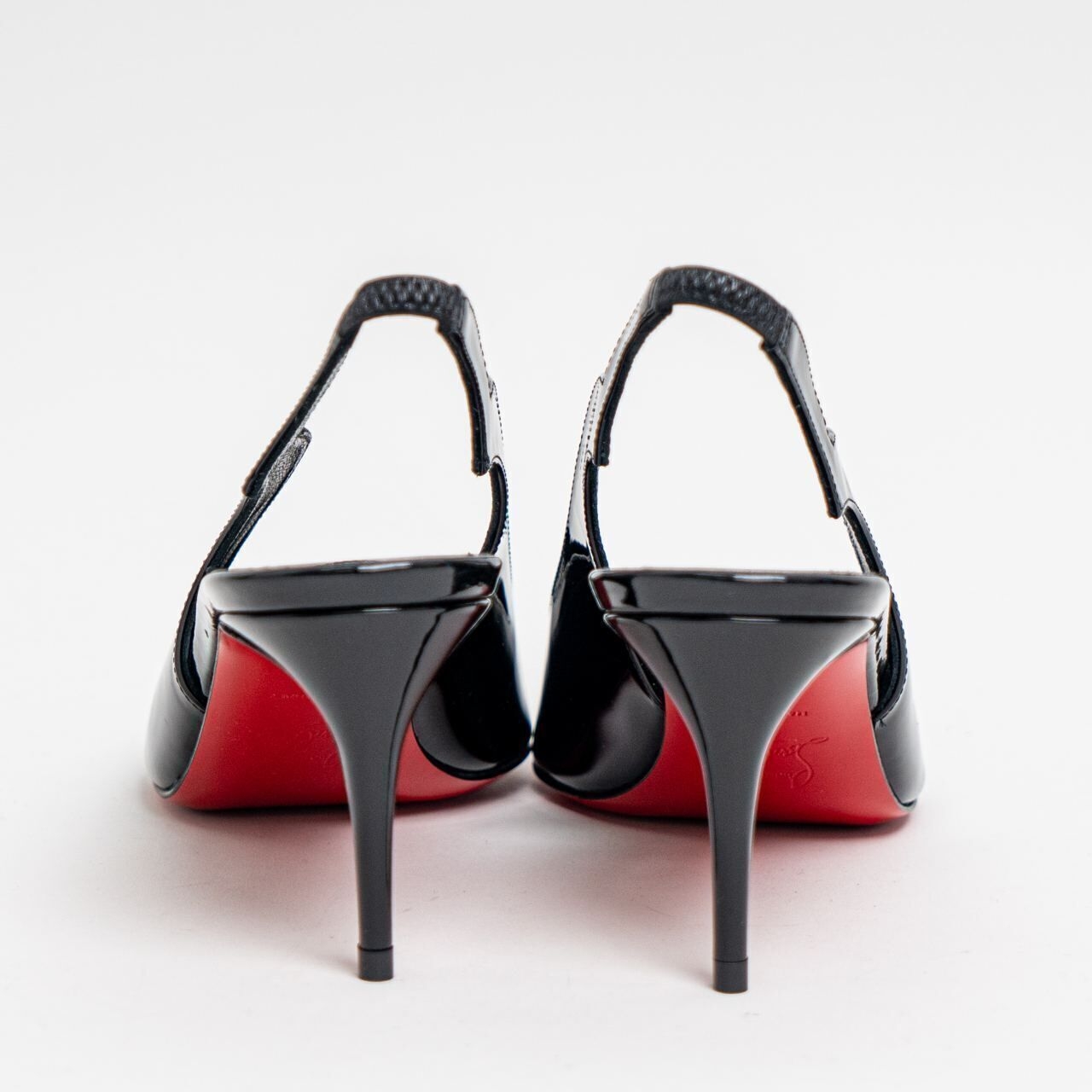 Christian Louboutin Hot Chick 70 Slingback Pumps Patent Leather Blac