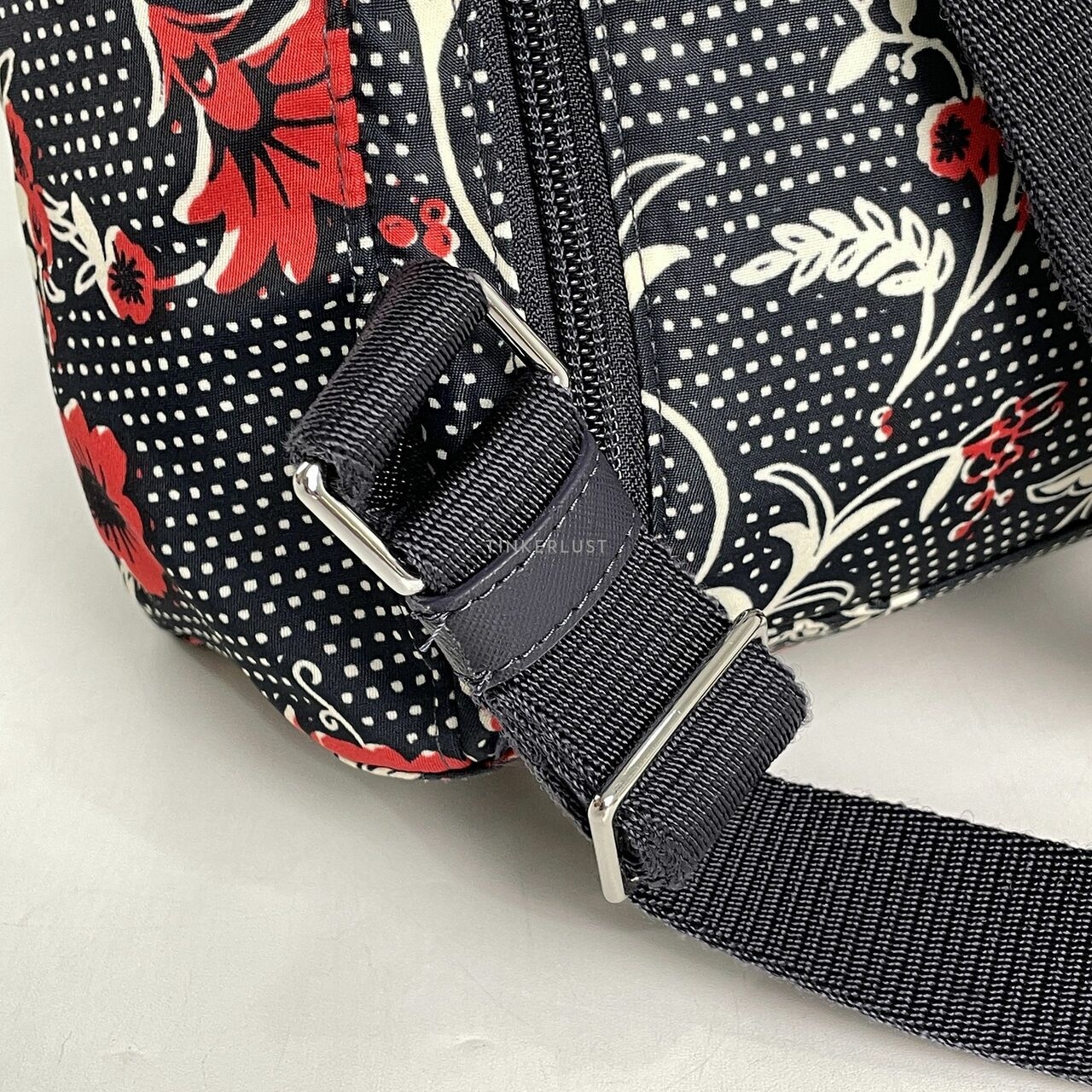 Tory Burch Floral Print Nylon Flap Backpack 