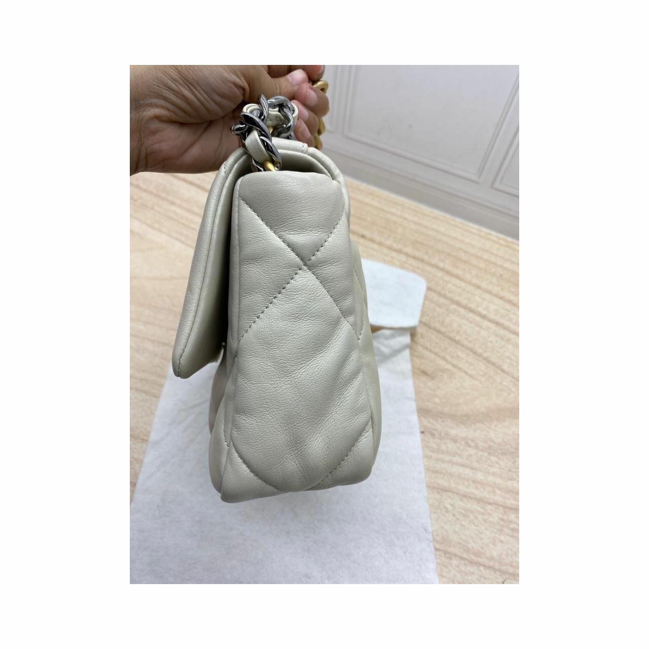 Chanel 19 Light Beige GHW #30 Shoulder Bag