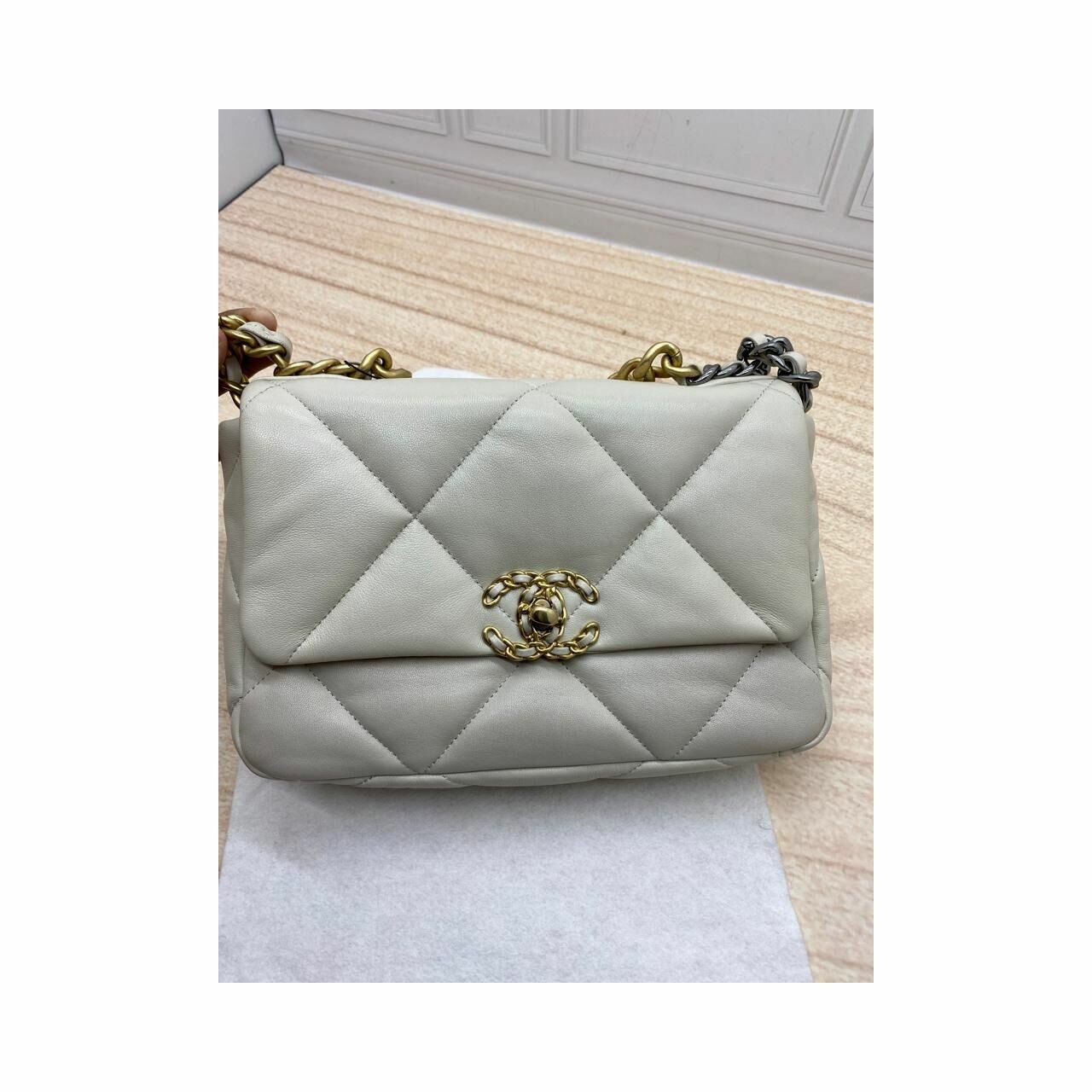 Chanel 19 Light Beige GHW #30 Shoulder Bag