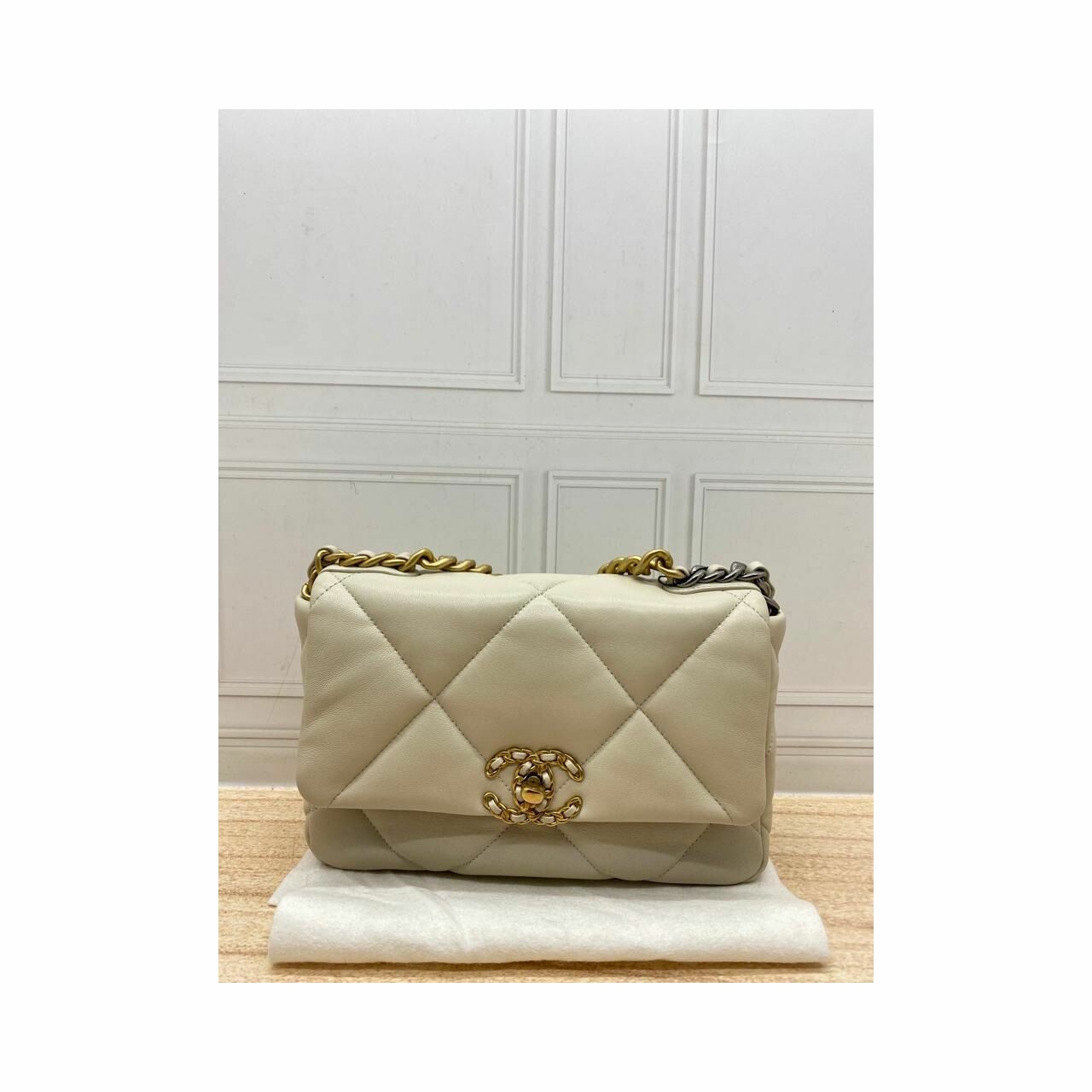 Chanel 19 Light Beige GHW #30 Shoulder Bag