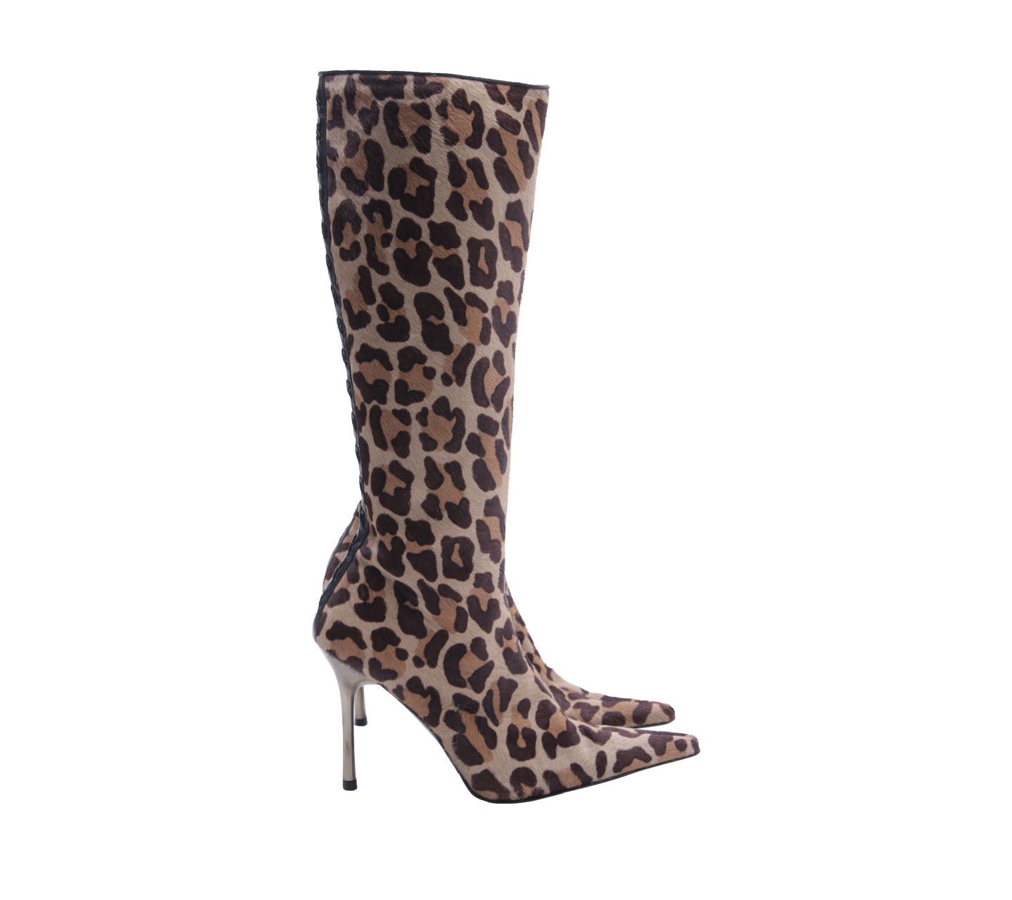 Private Collection Brown Leopard Heels Boots