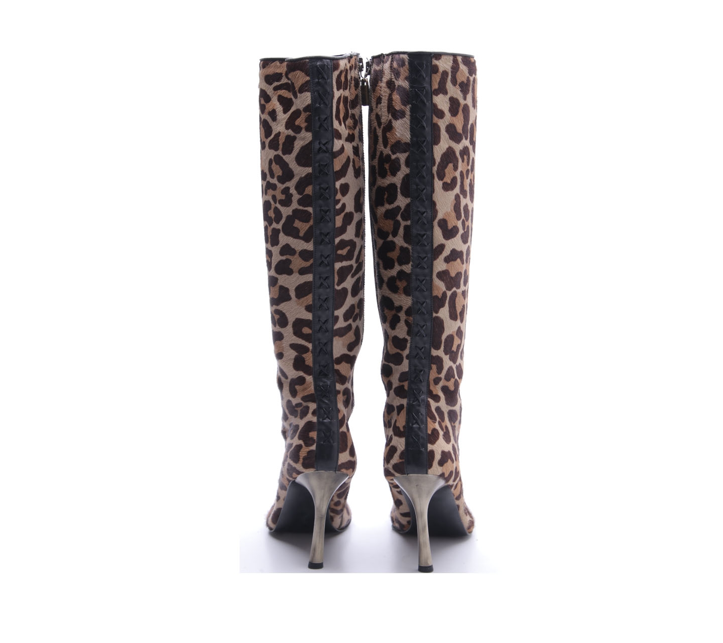 Private Collection Brown Leopard Heels Boots