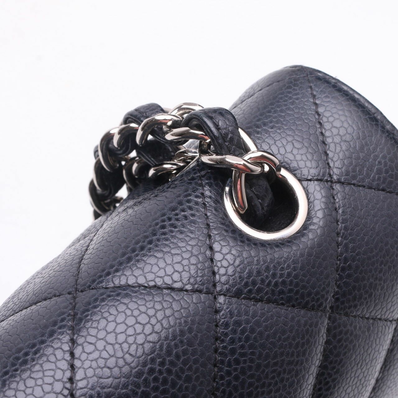  Chanel Black Double Flap Caviar Shoulder Bag 