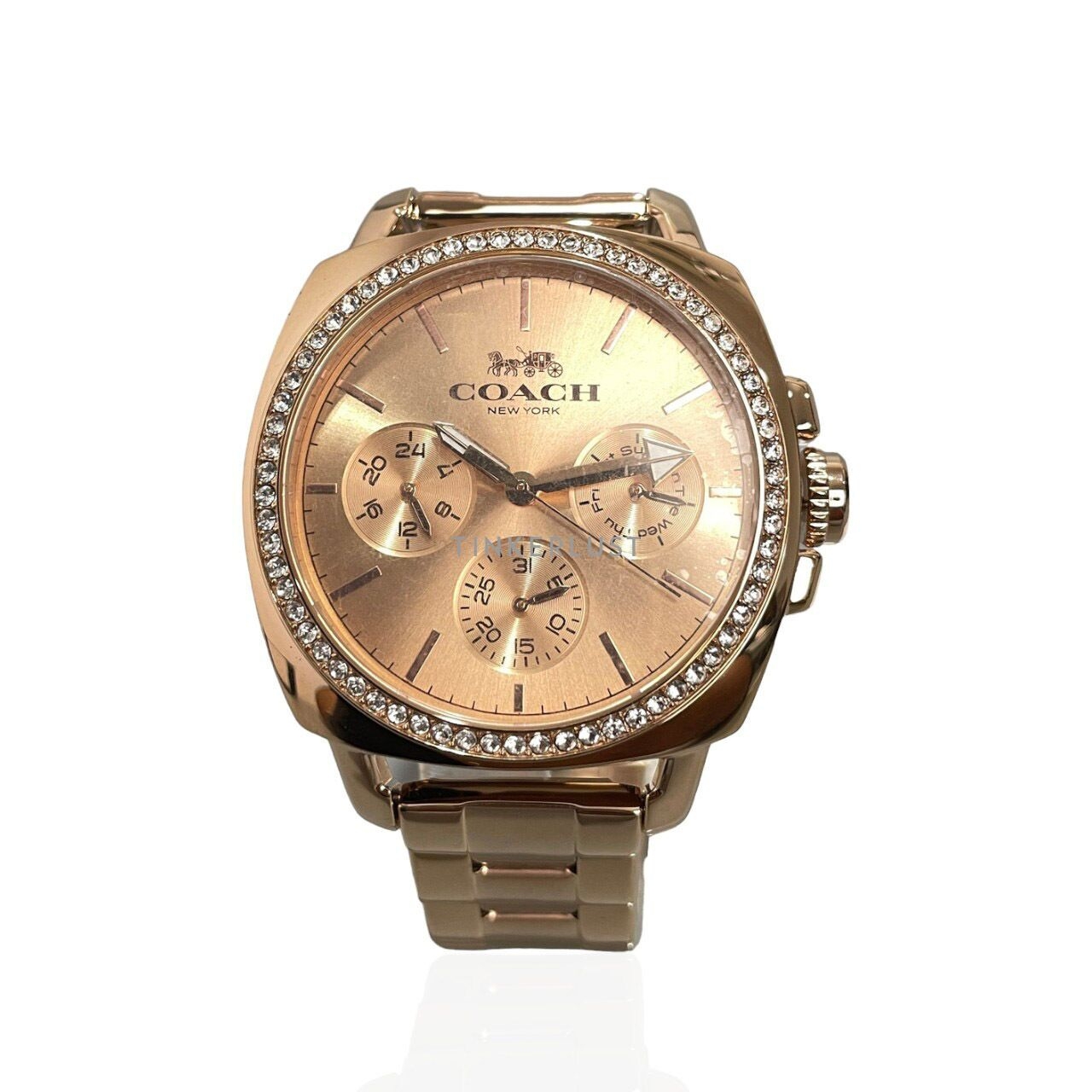 Coach Boyfriend Rose Gold Stainless Steel Watch