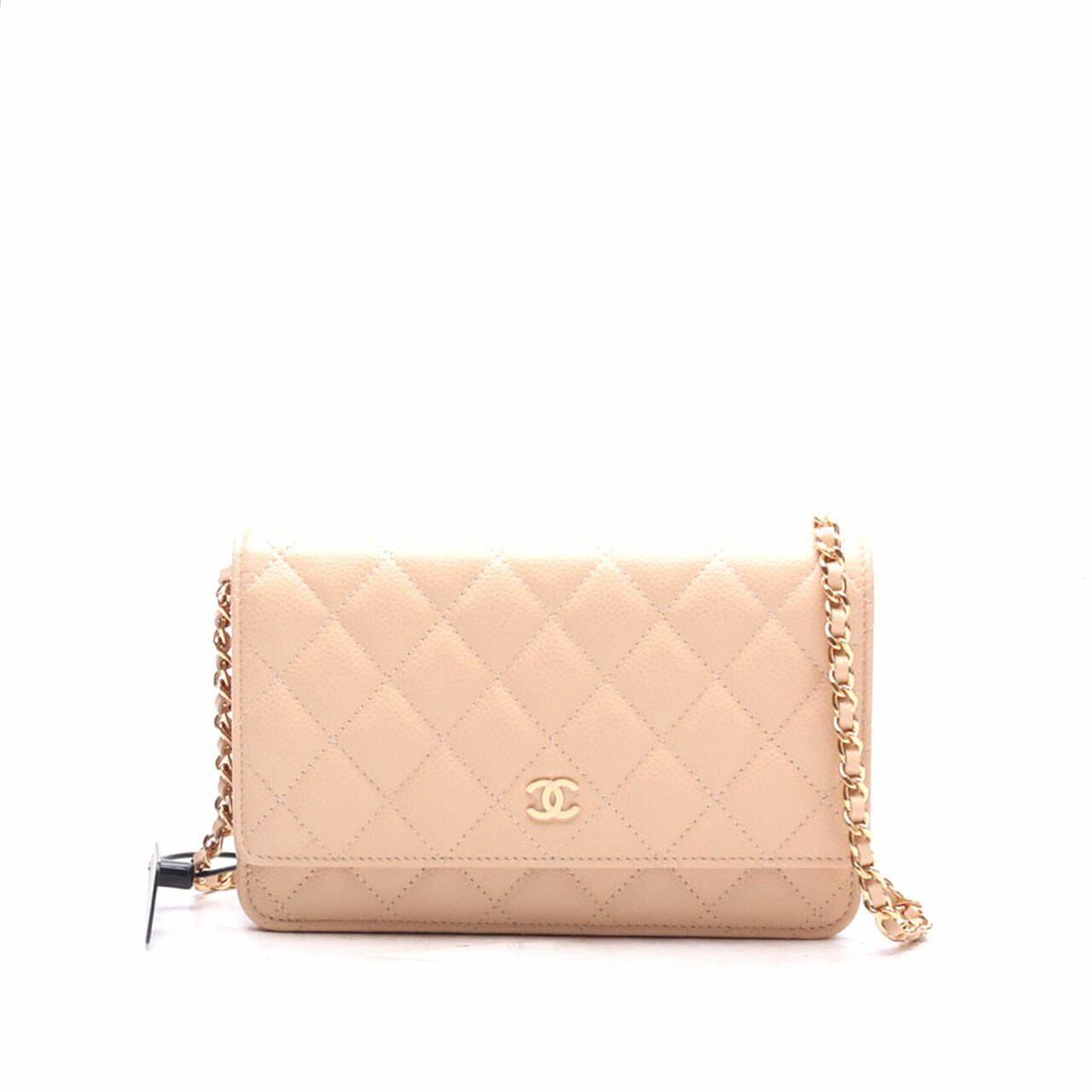 Chanel Quilted Beige Chain Sling Bag