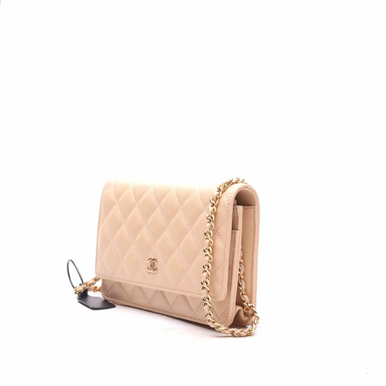 Chanel Quilted Beige Chain Sling Bag