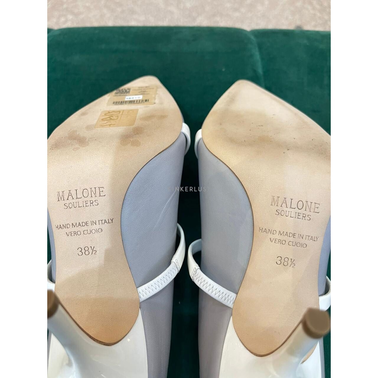 Malone Souliers Grey/White Heels