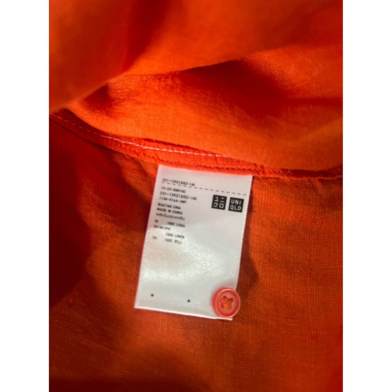 UNIQLO Orange Sleeveless Shirt 