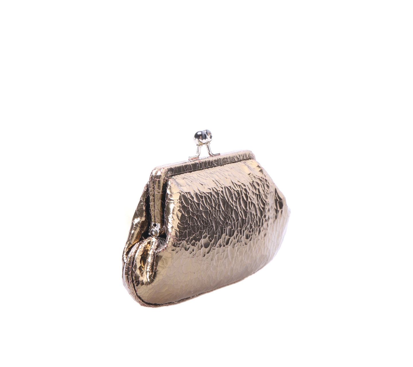 Anya Hindmarch Gold Carckle Mirror Effect Clutch