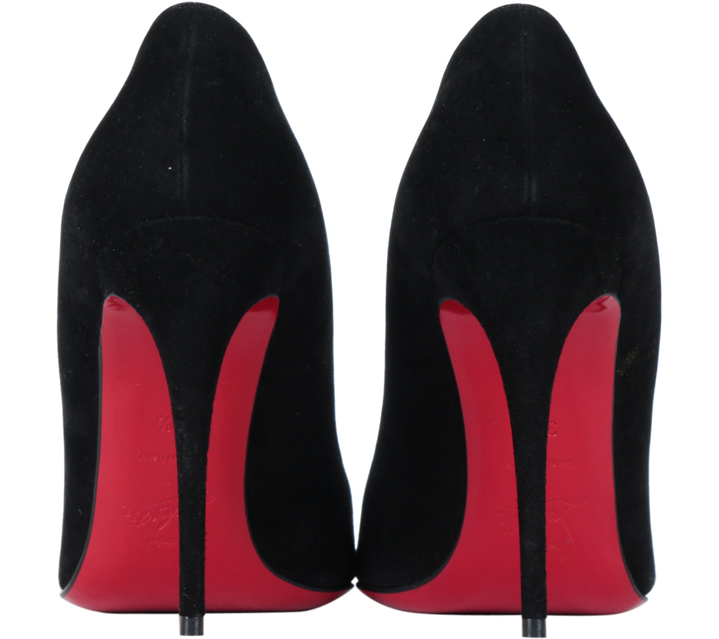 Christian Louboutin Black Pigalle Follies Suede Heels