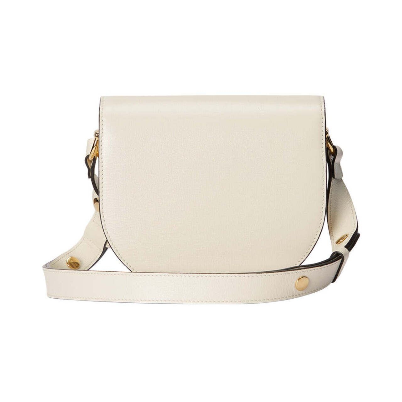 Gucci White Horsebit 1955 Mini Rounded Leather Bag White