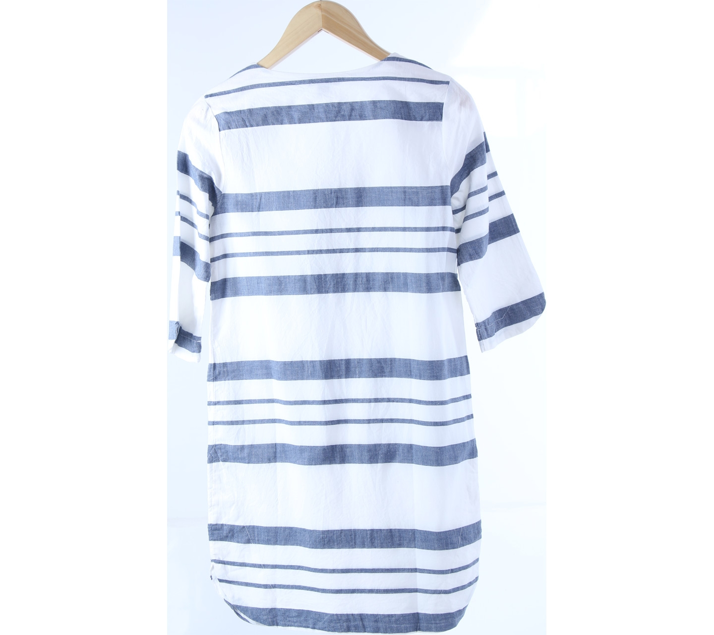 H&M Blue And White Striped Mini Dress