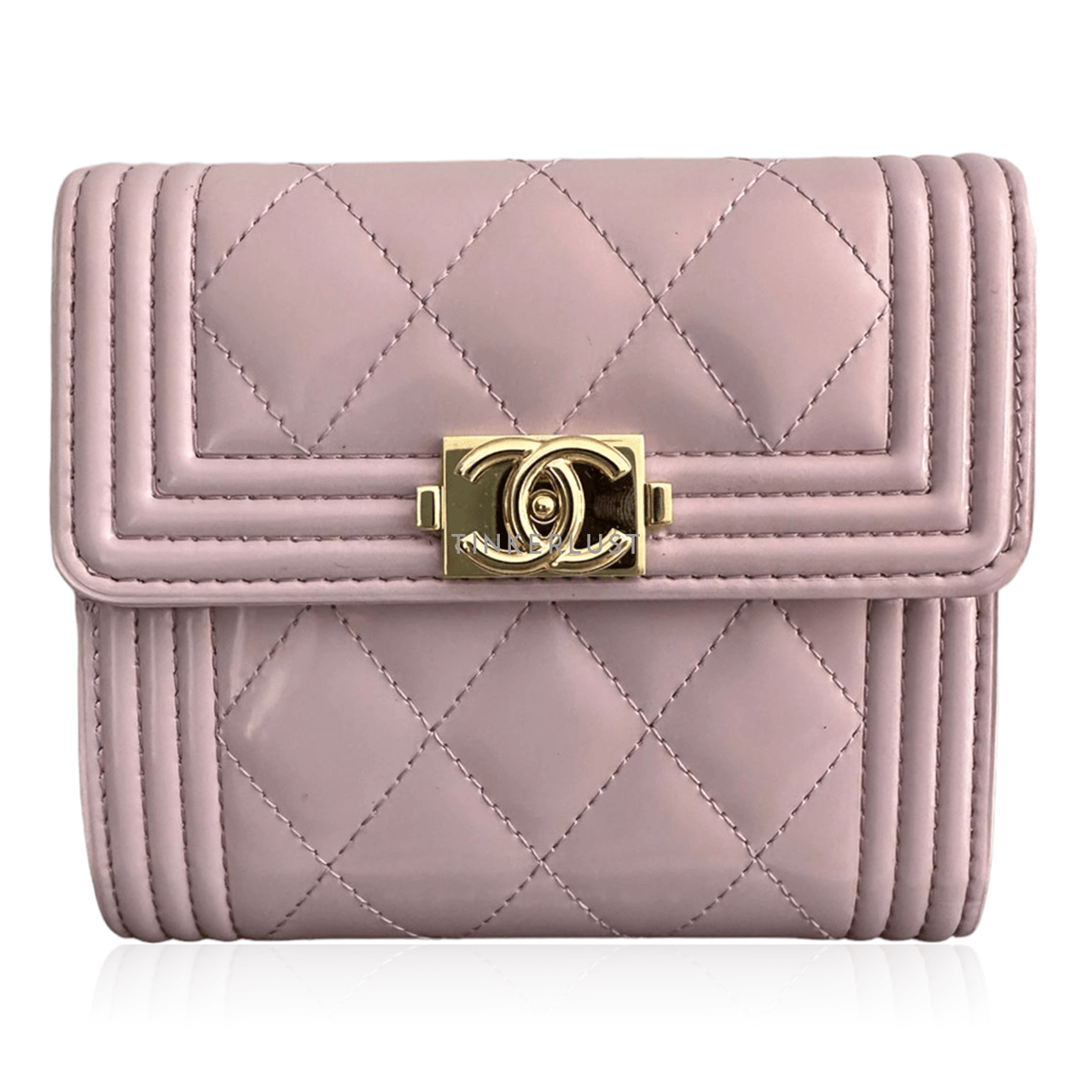 Chanel Boy Wallet Trifold Lilac LGHW #22