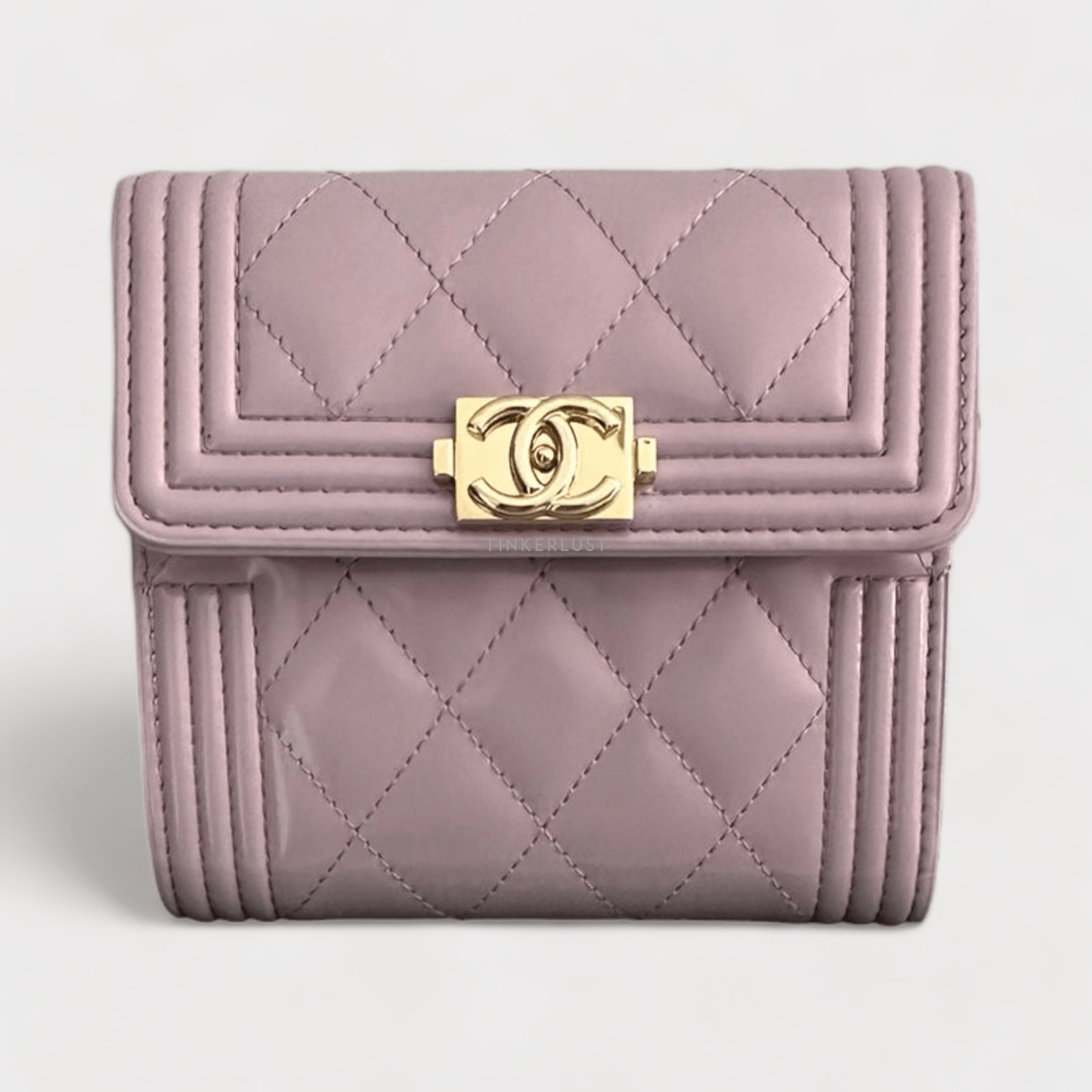 Chanel Boy Wallet Trifold Lilac LGHW #22