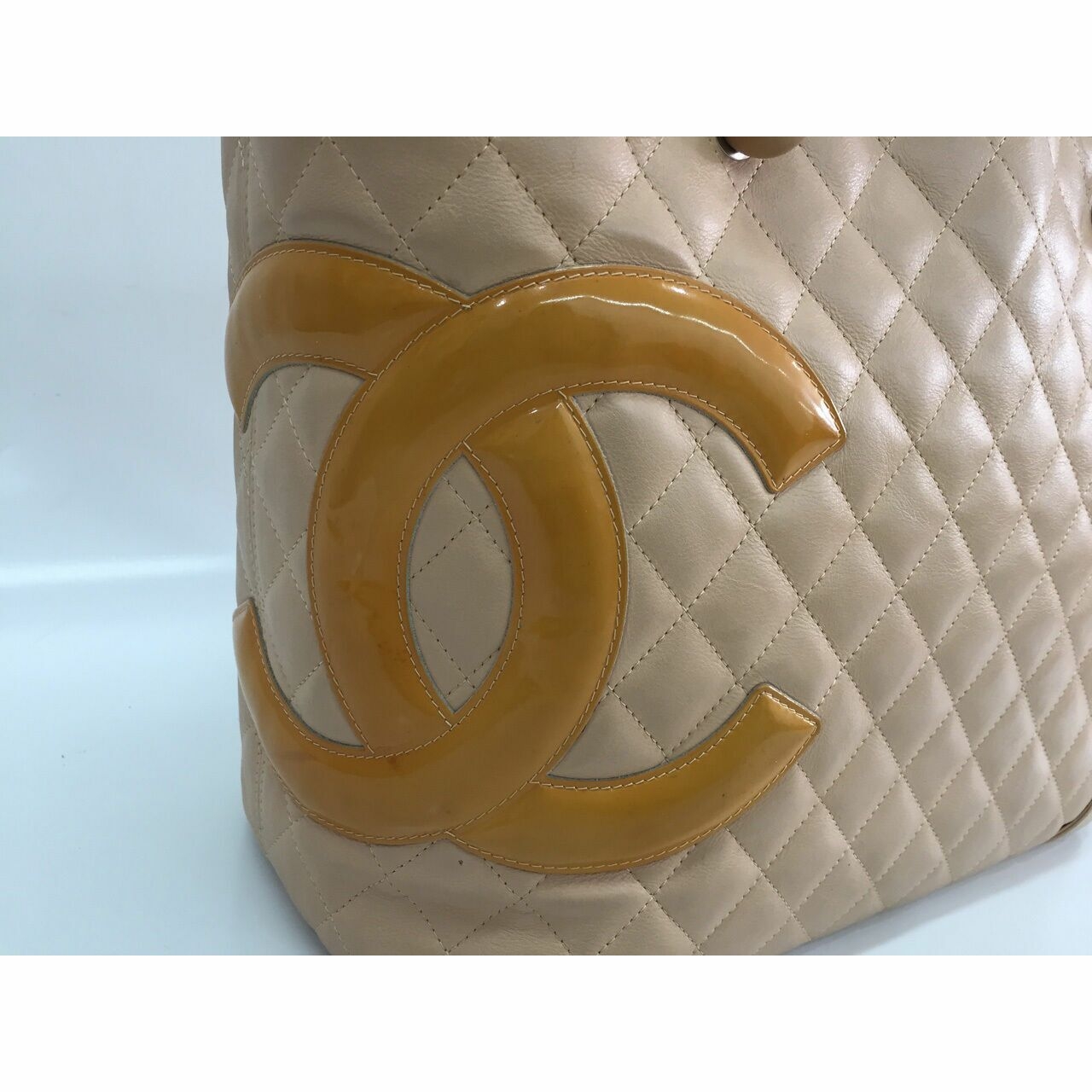 Chanel Cambon Large In Beige Yellow Tote Bag