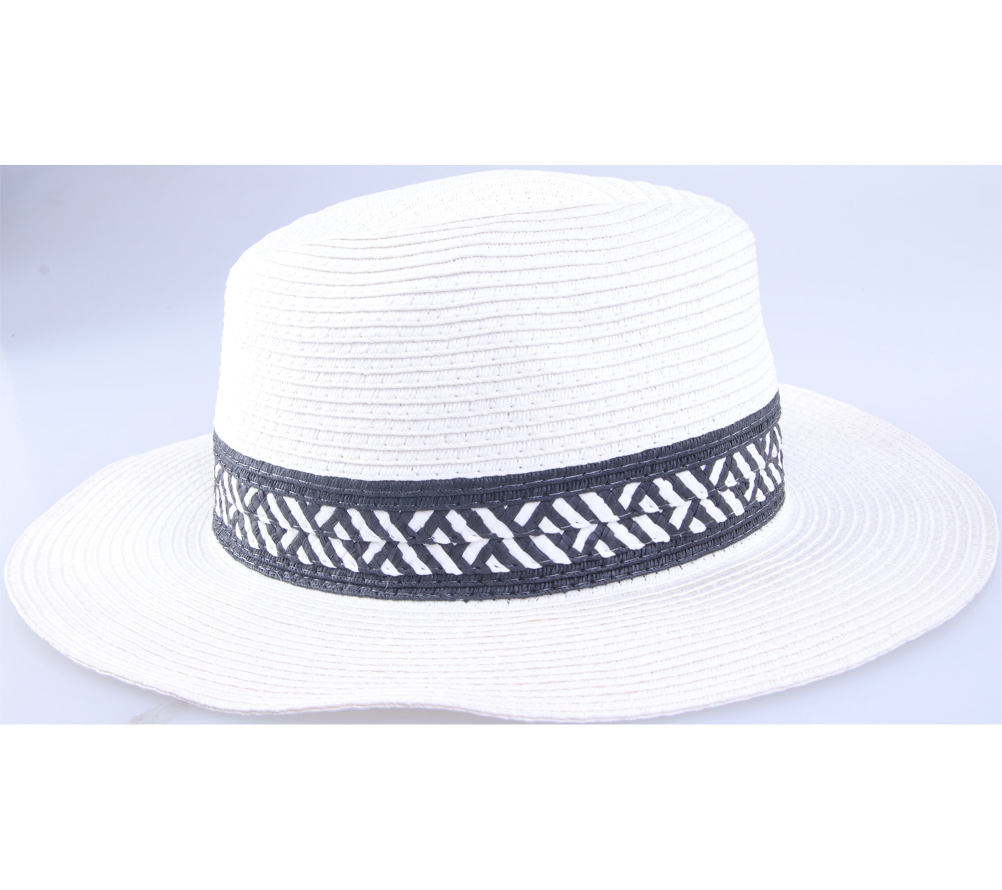 Zara Off White And Black straw Hats