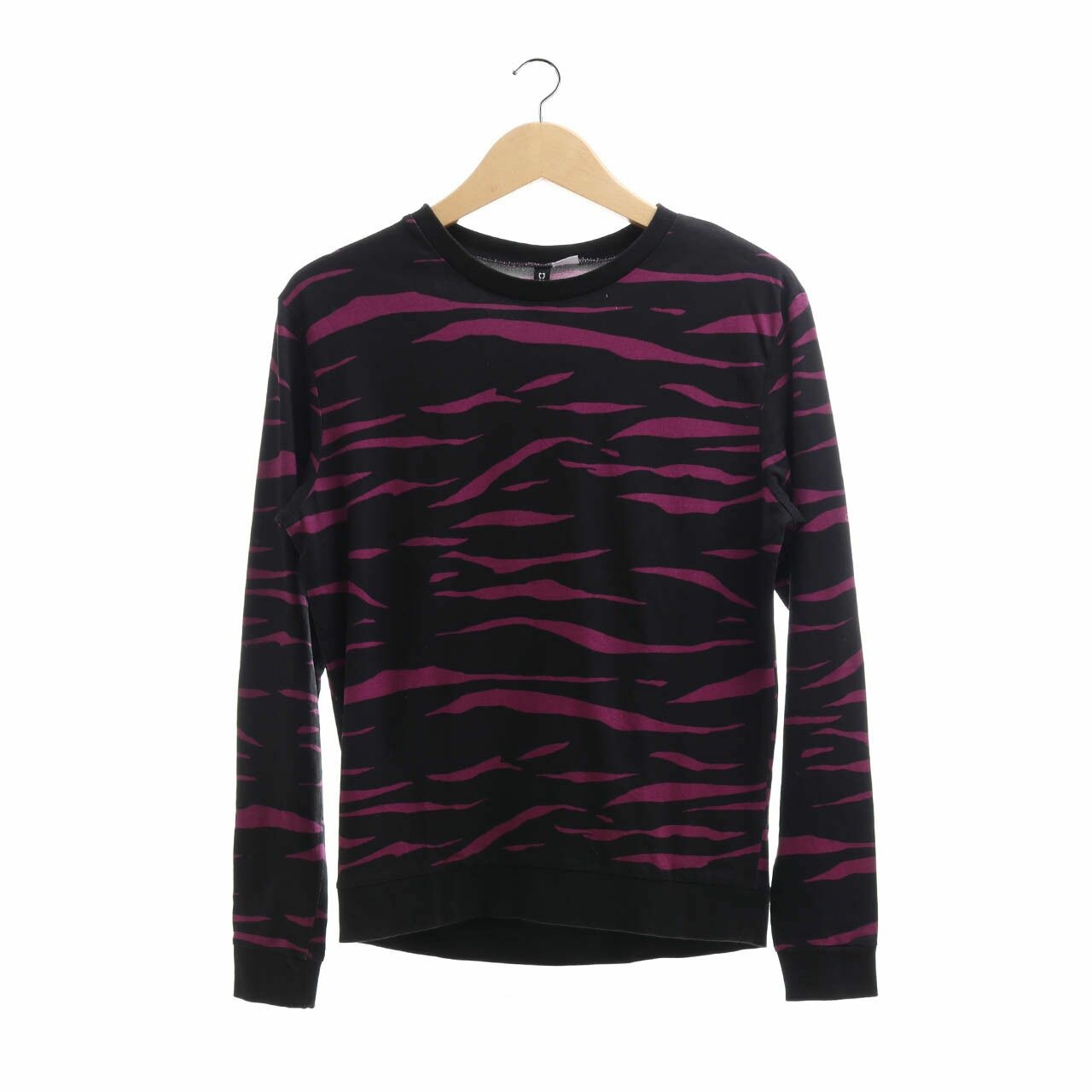 H&M Black & Purple Printed Sweater