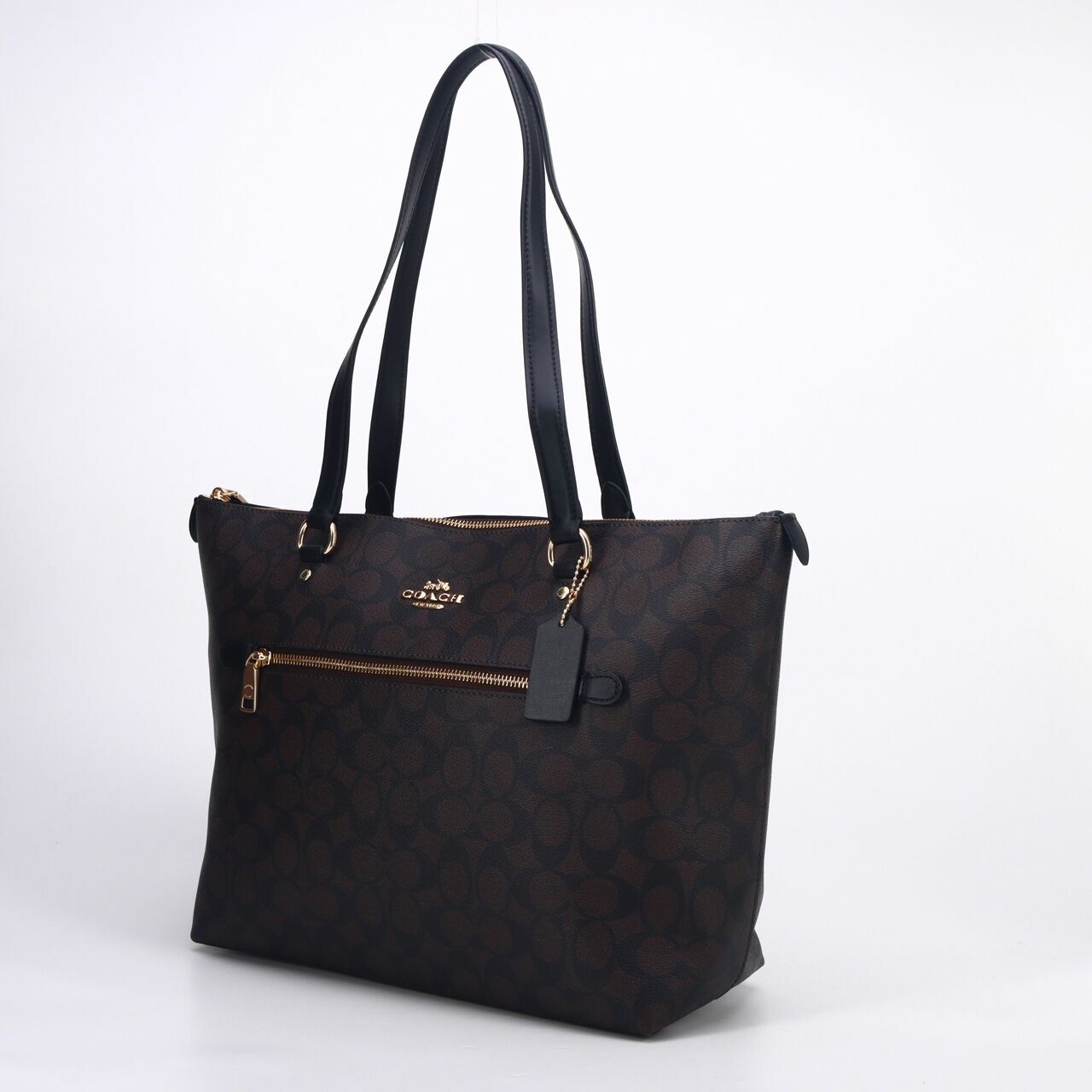 Coach F79609 Gallery Tote Signature Brown/Black